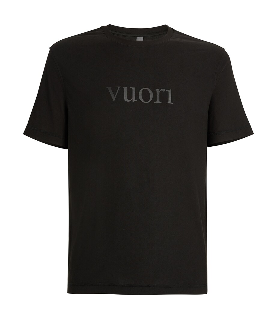 VUORI Mens Logo Strato Tech T-Shirt Blk/black Image 1