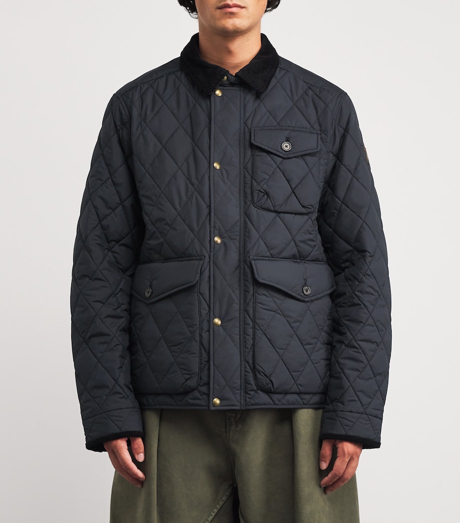 Water-Repellent Quilted Beaton Jacket BLACK Image 3
