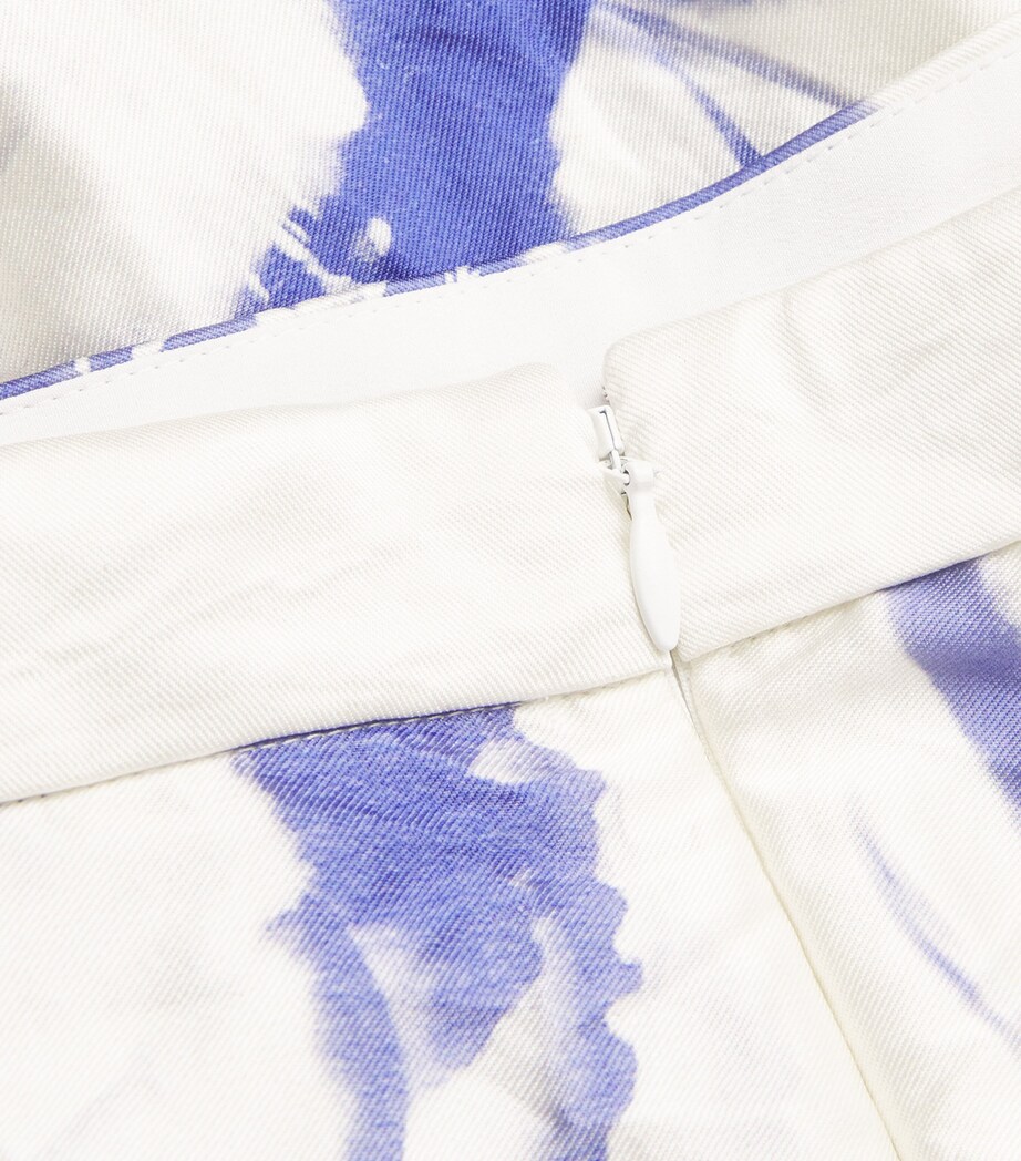 Satin Floral Midi Skirt CRNTN CYNTYPE WHITE Image 5