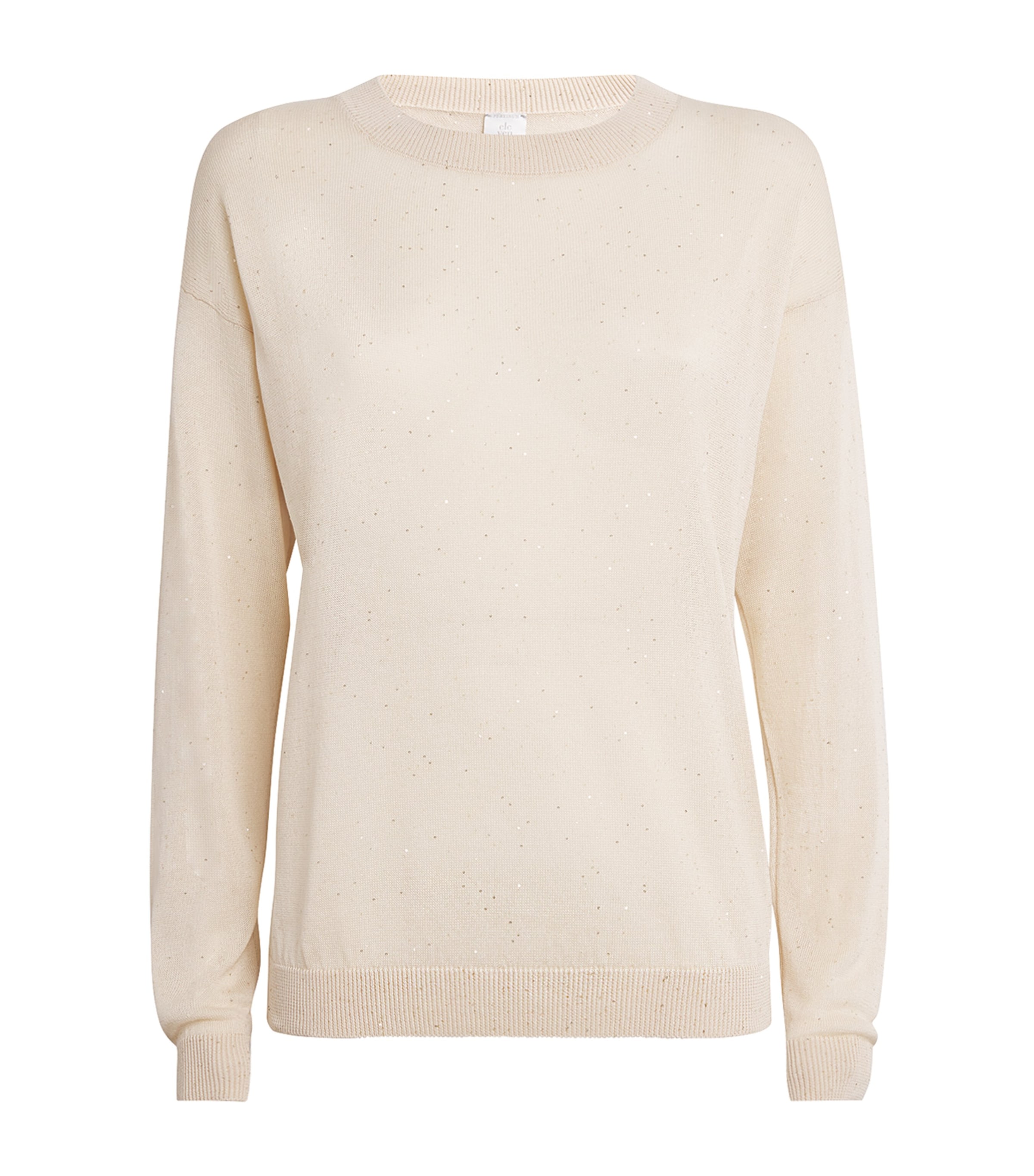 Eleventy Silk-blend Sequin-embellished Sweater In Gray