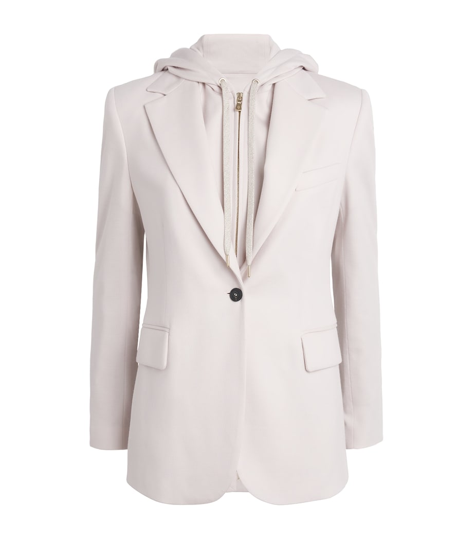 Stretch-Cotton Layered Blazer SABBIA Image 1