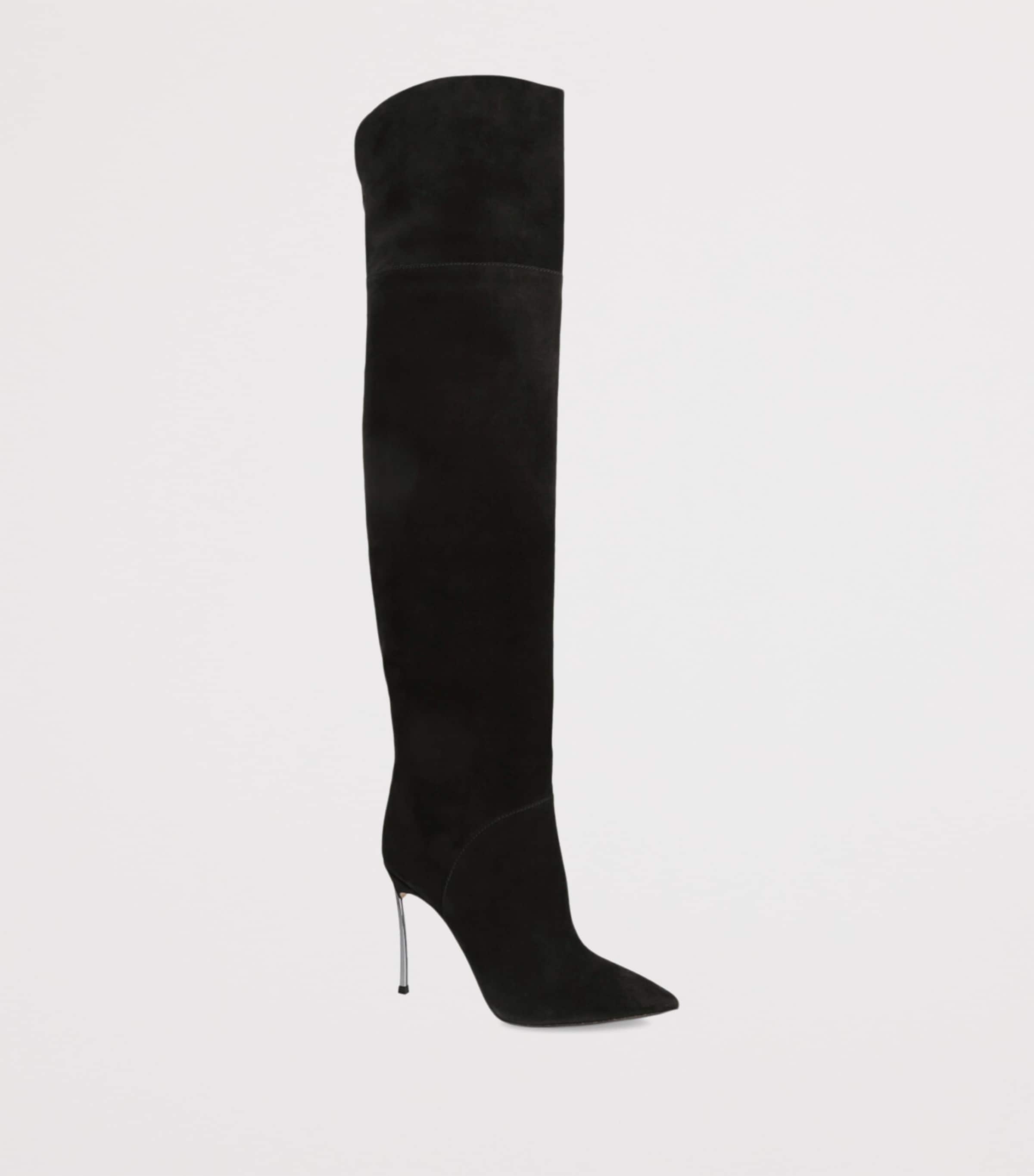 Suede Blade Over-The-Knee Boots 100 BLACK Image 3