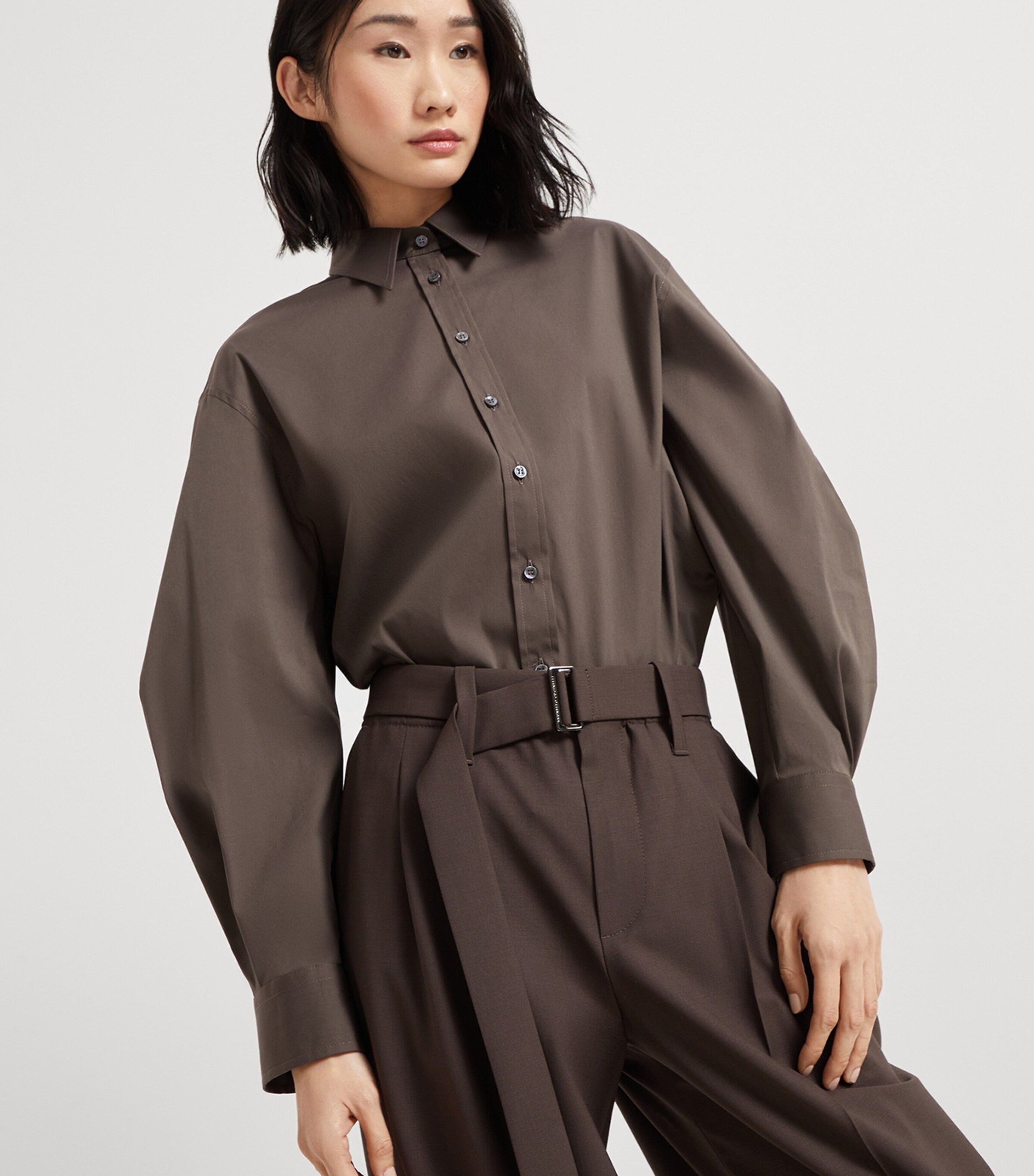 Tropical Luxury Wool Sartorial Baggy Trousers C019 Image 5