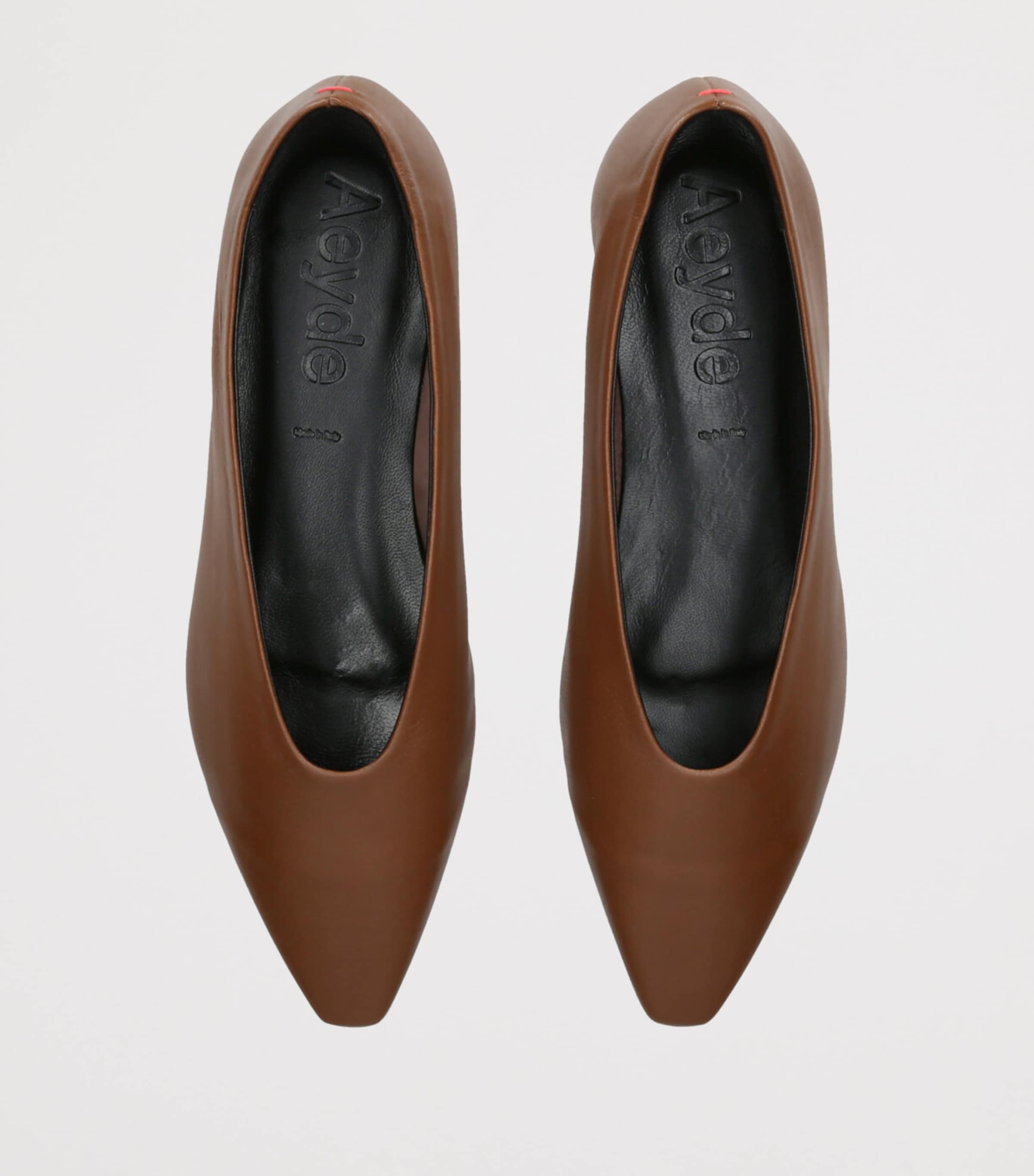 Leather Betty Ballet Flats MID BROWN Image 4