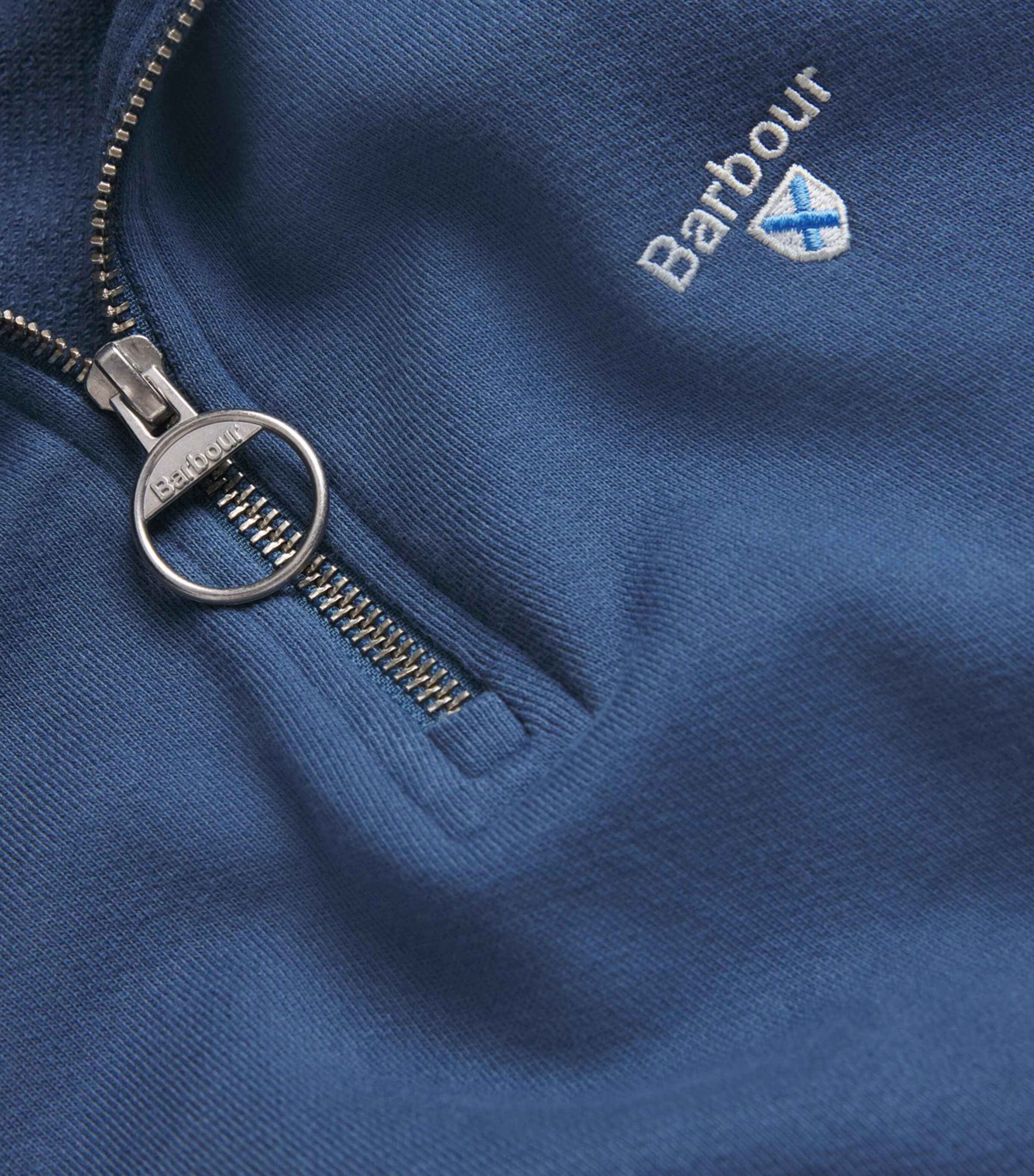 Cotton Rosford Half-Zip Sweatshirt DARK DENIM Image 5