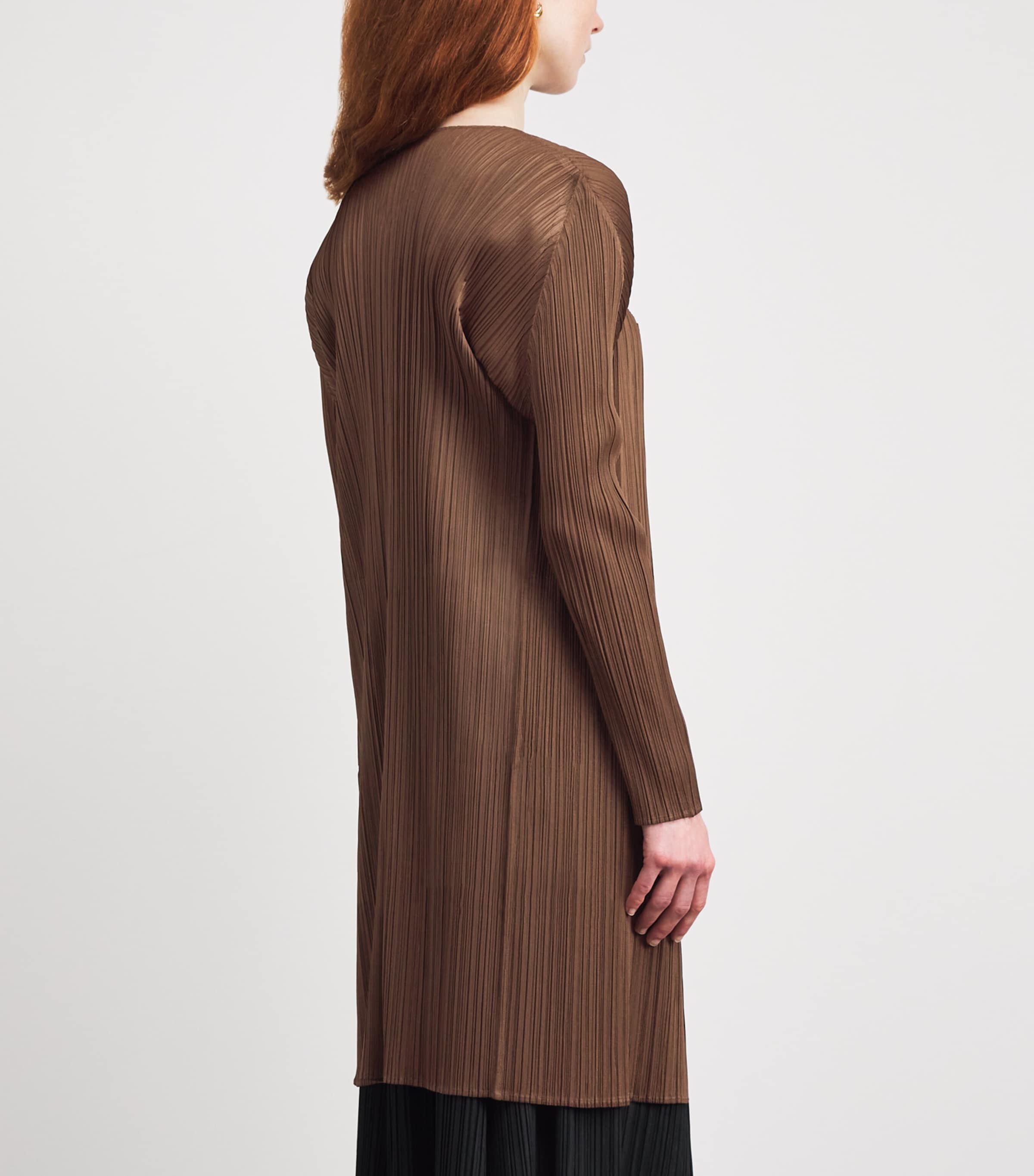 Pleats Please Issey Miyake Brown New Colorful Basics Longline