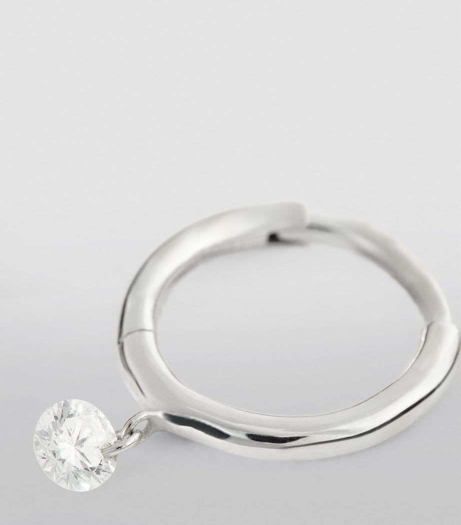 White Gold and Diamond Danaé Single Earring WHITE GOLD Image 7