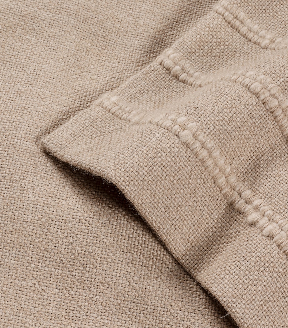 Wool Alpaca Ribbed Cushion Case (50cm x 50cm) BEIGE Image 3