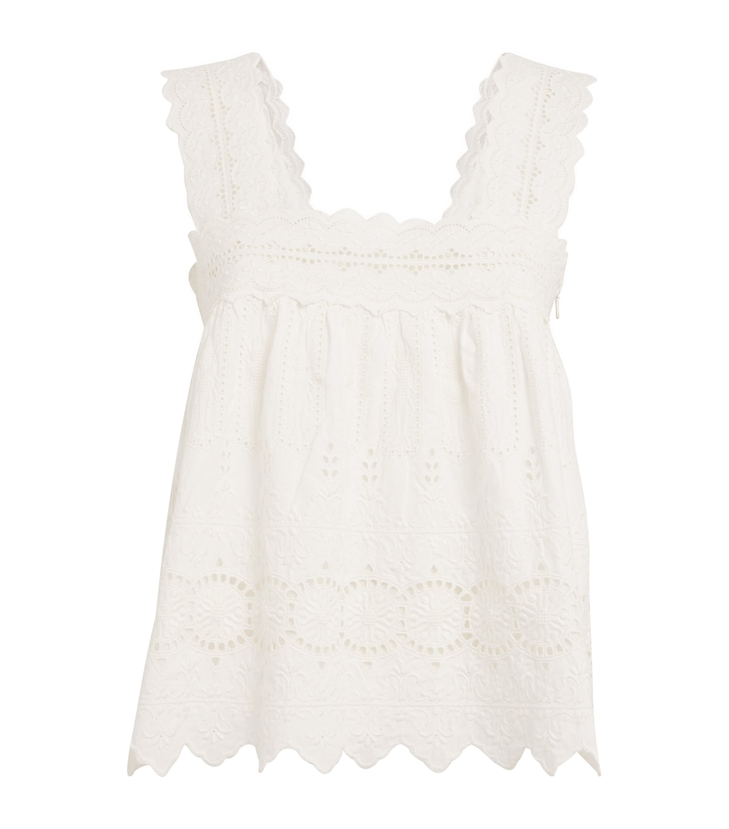 Posse Broderie Anglaise Amelia Top In White