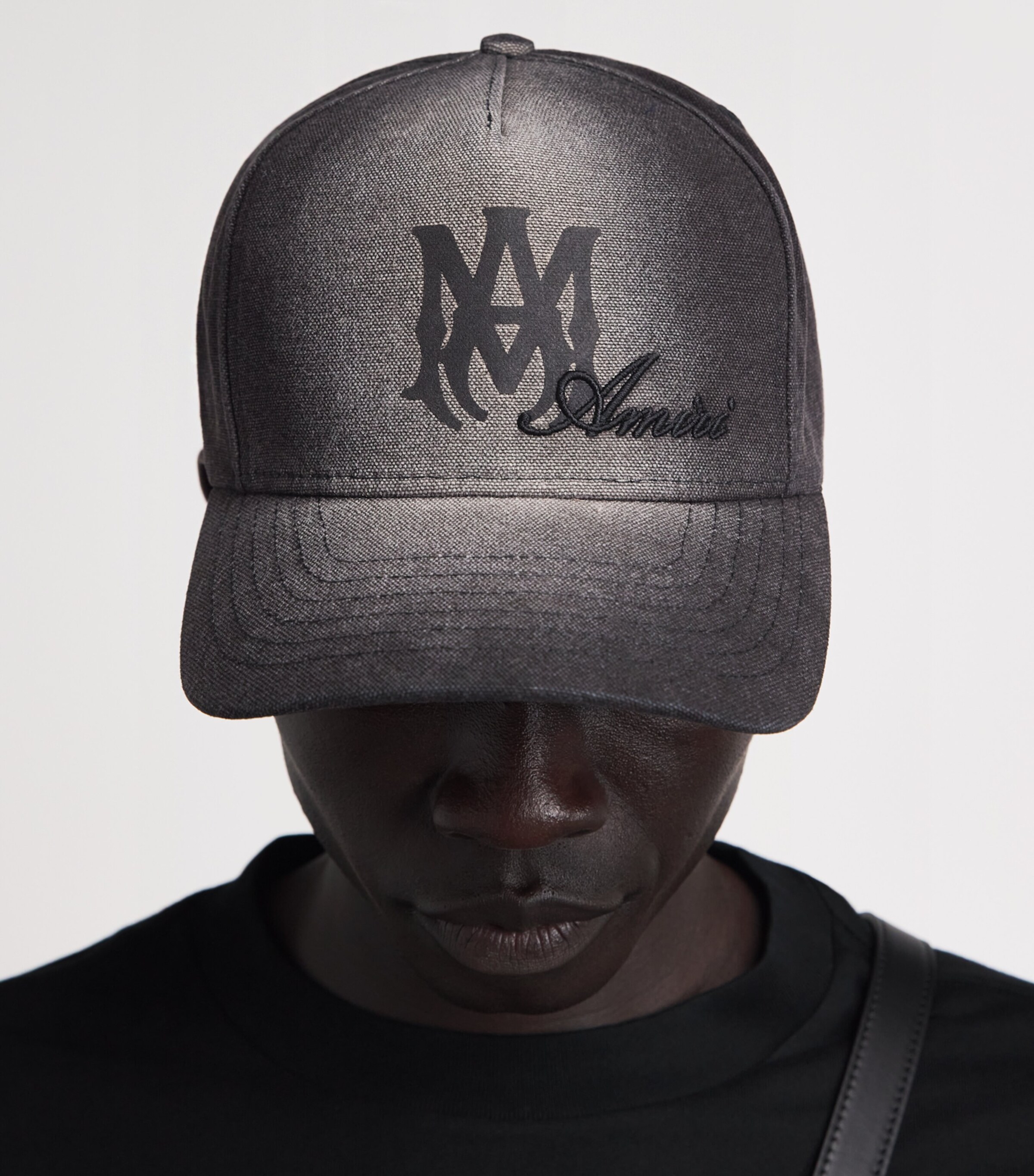 AMIRI Logo Script Baseball Cap Black Image 2