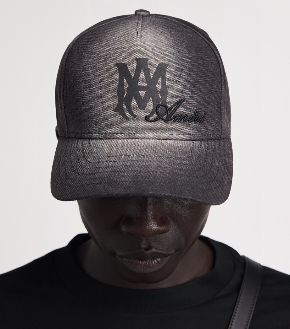 AMIRI Logo Script Baseball Cap Black Image 2