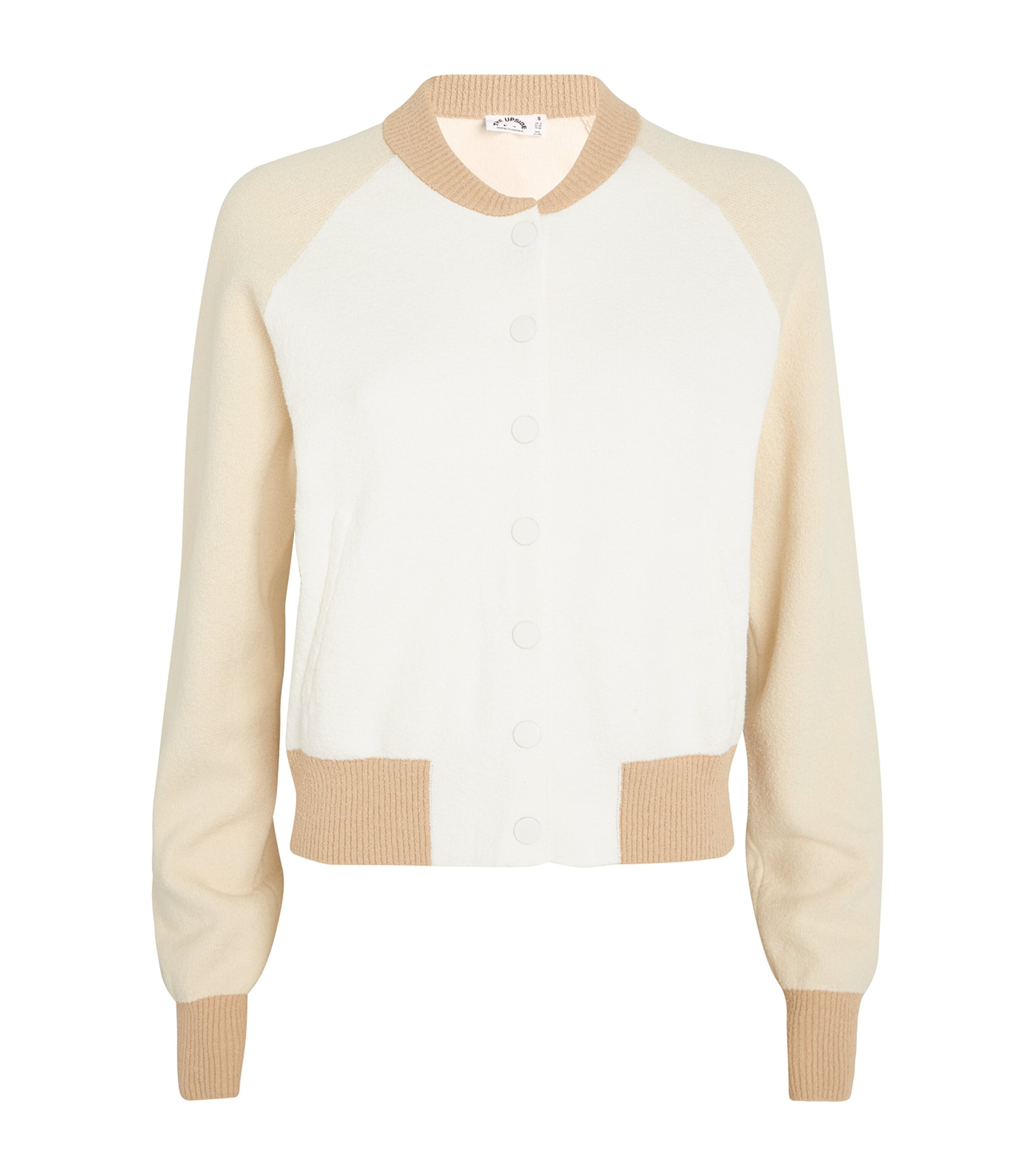 Shop The Upside Cotton-blend Rodeo Hallie Bomber Jacket In White