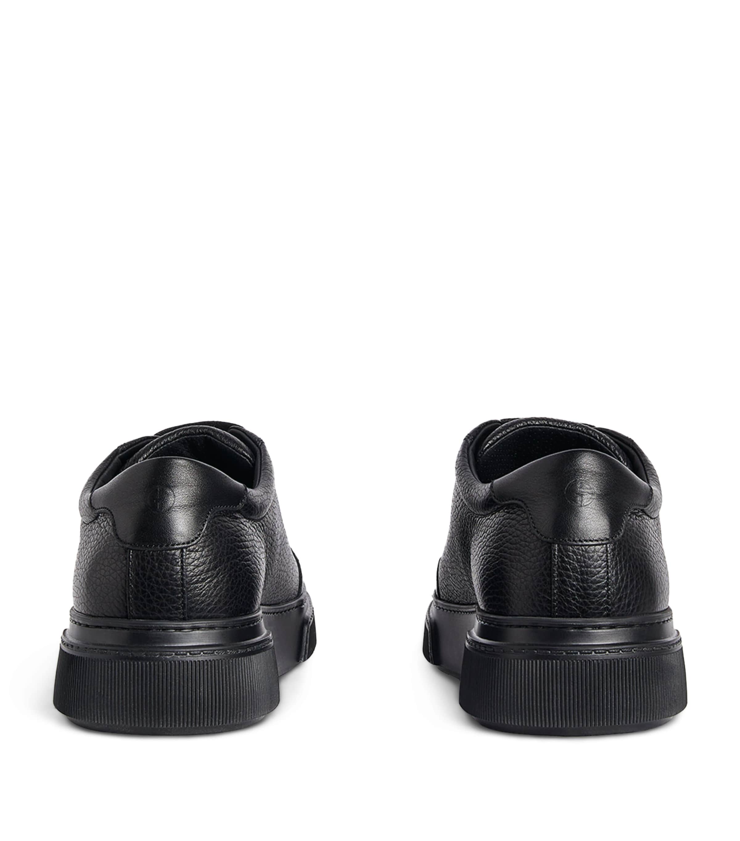 Giorgio Armani Leather Low-Top Sneakers | Harrods US