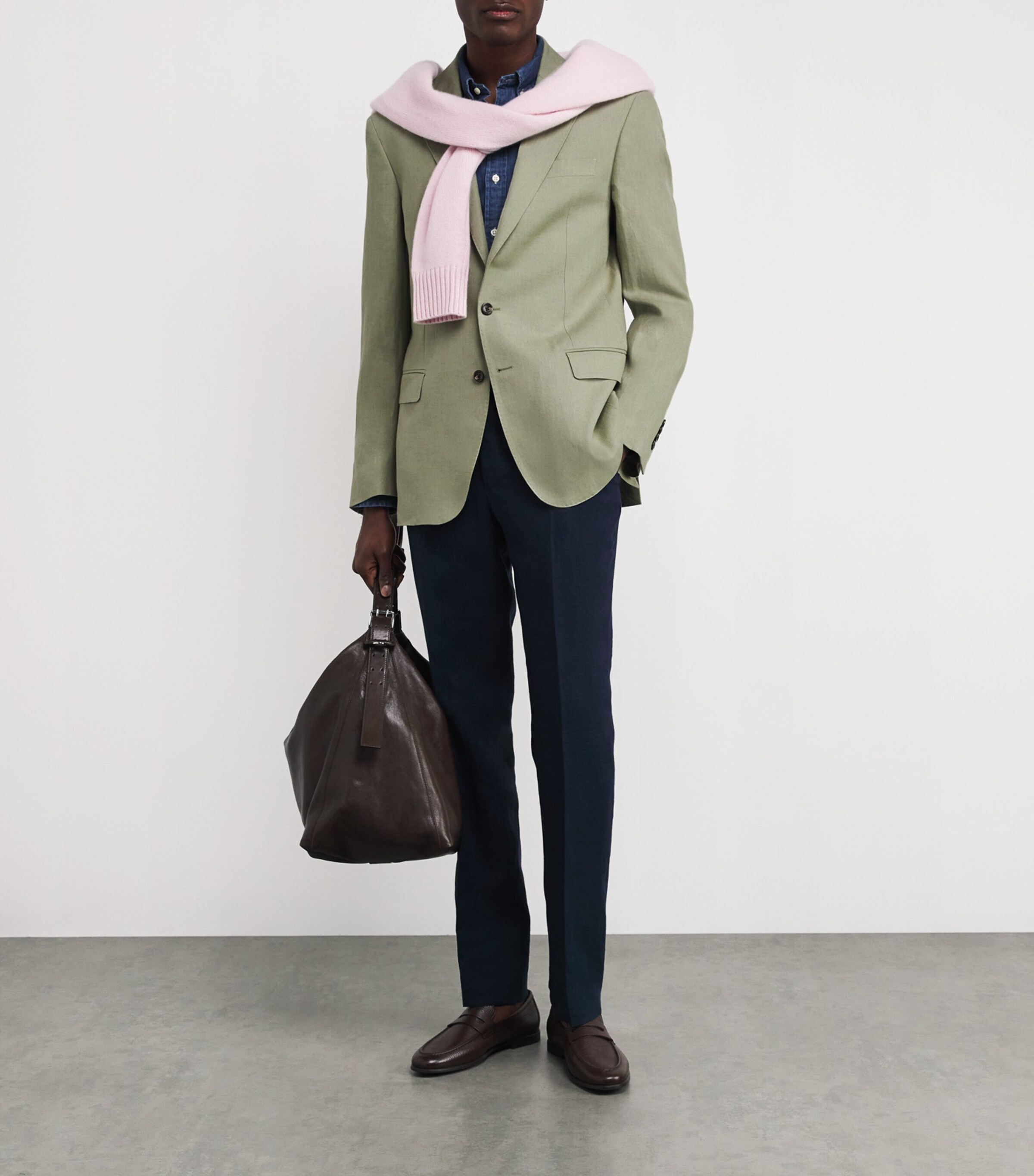 Linen Blazer GREEN Image 2