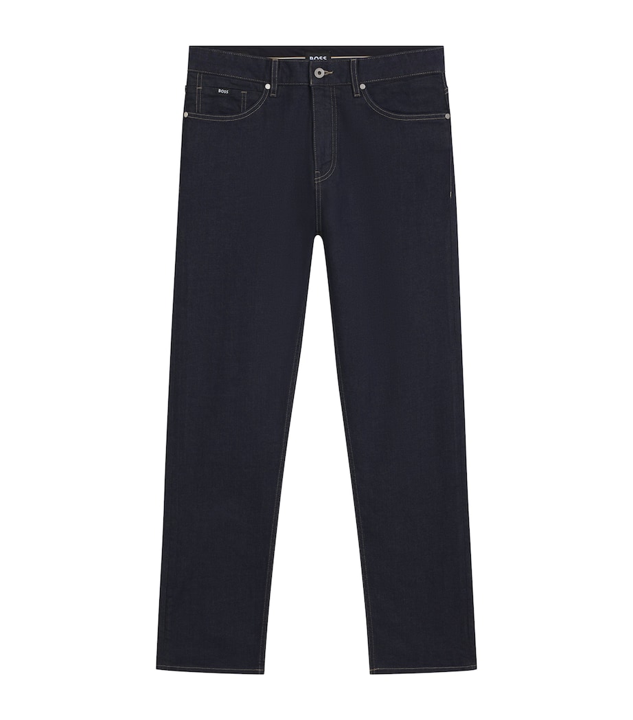 BOSS Mens Stretch-Denim Straight Jeans Image 1
