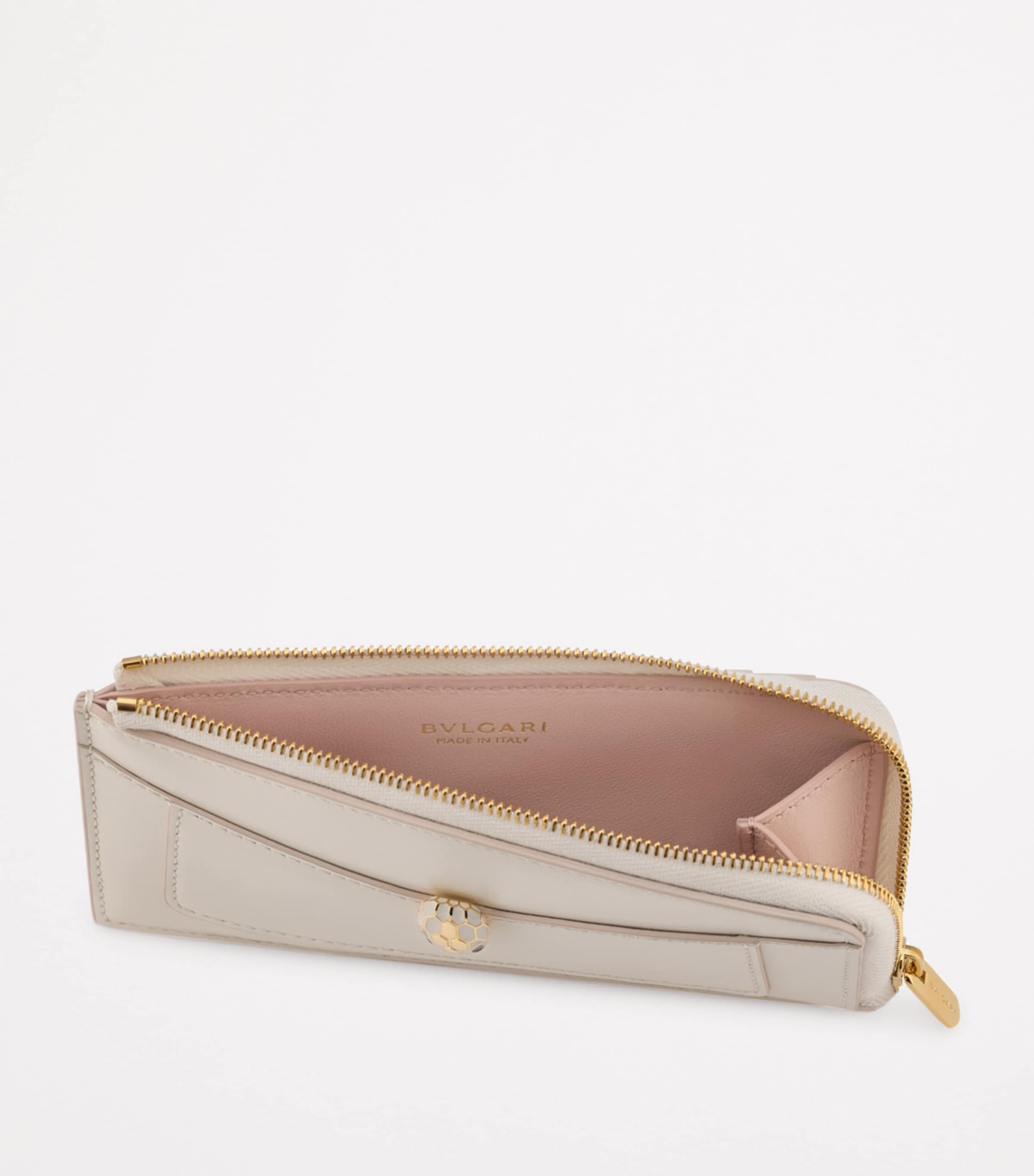 Serpenti Forever Zipped Card Holder WHITE Image 3