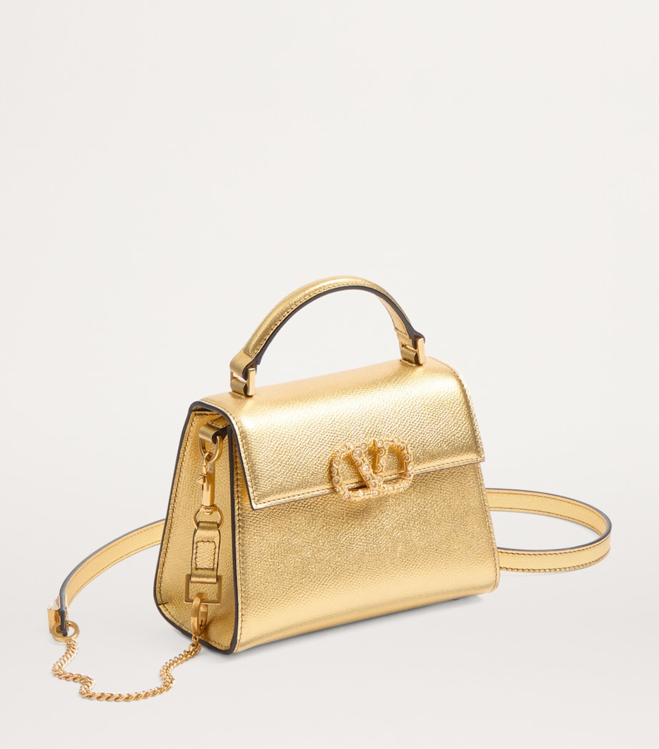 Valentino Garavani Mini Calf Leather VSLING Top-Handle Bag Image 4