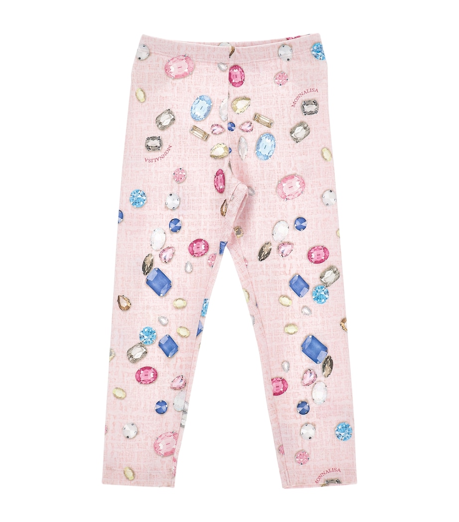 Stretch-Cotton Gem Print Leggings (2-12 Years) ROSA FAIRYTALE Image 1