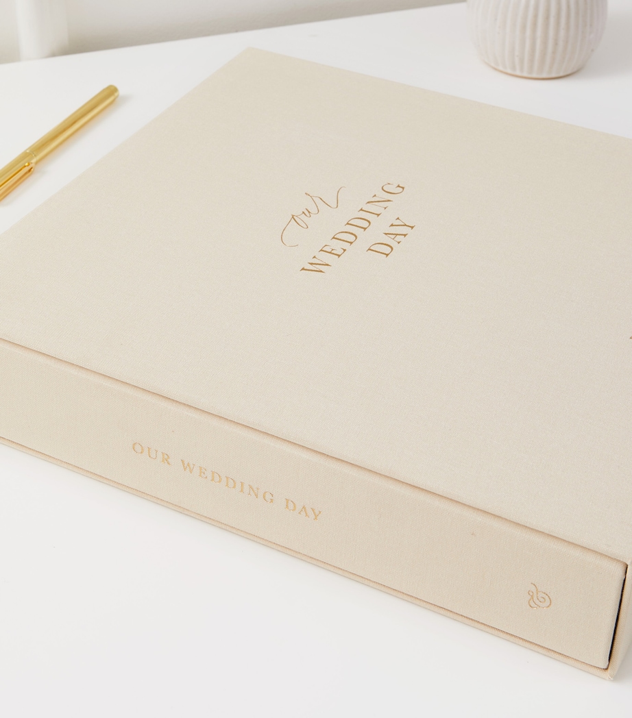 Blush and Gold Our Wedding Day Photo Album Ivory/beige, Gold Image 4