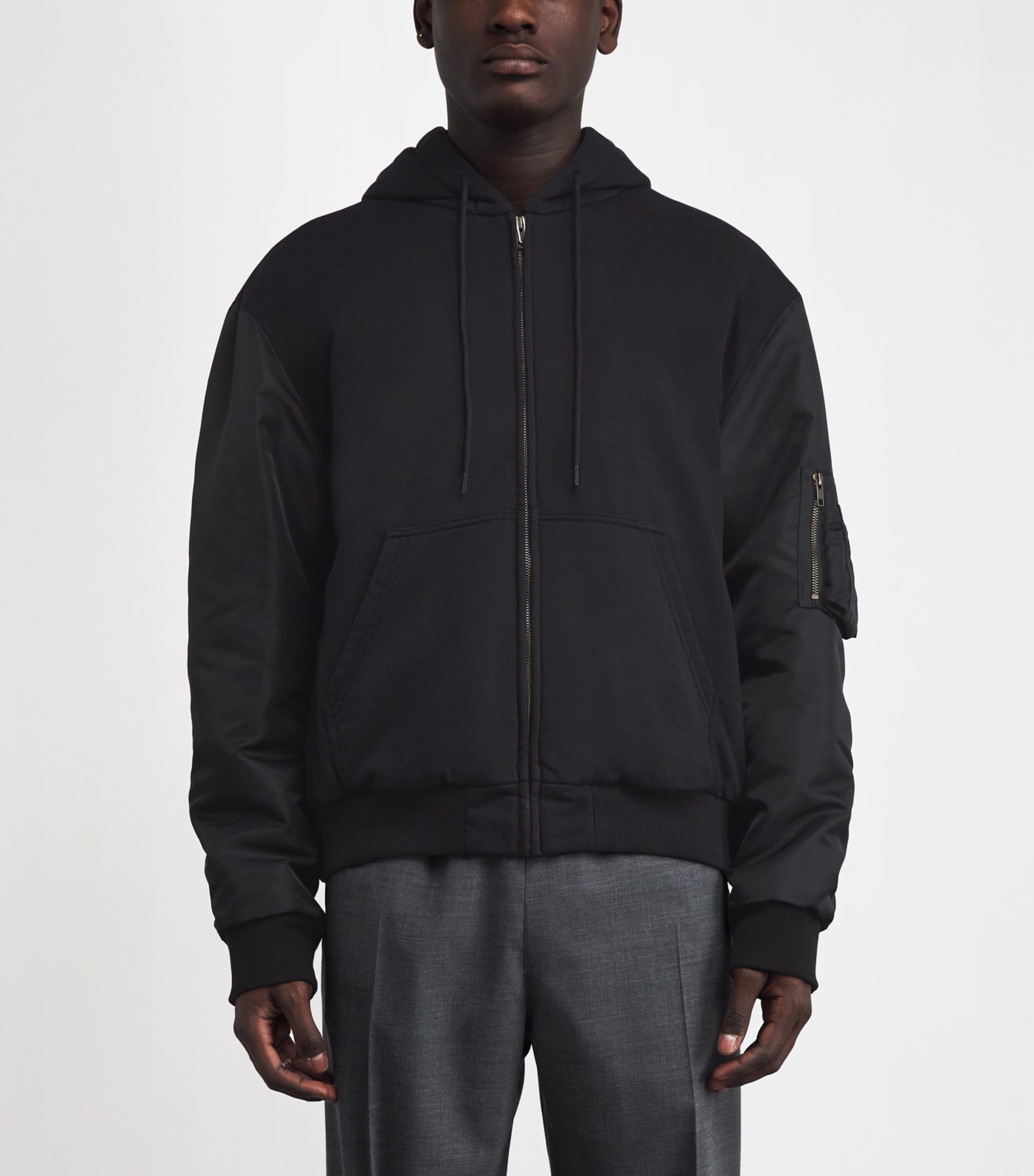 Padded Hooded Bomber Jacket 961 Image 3