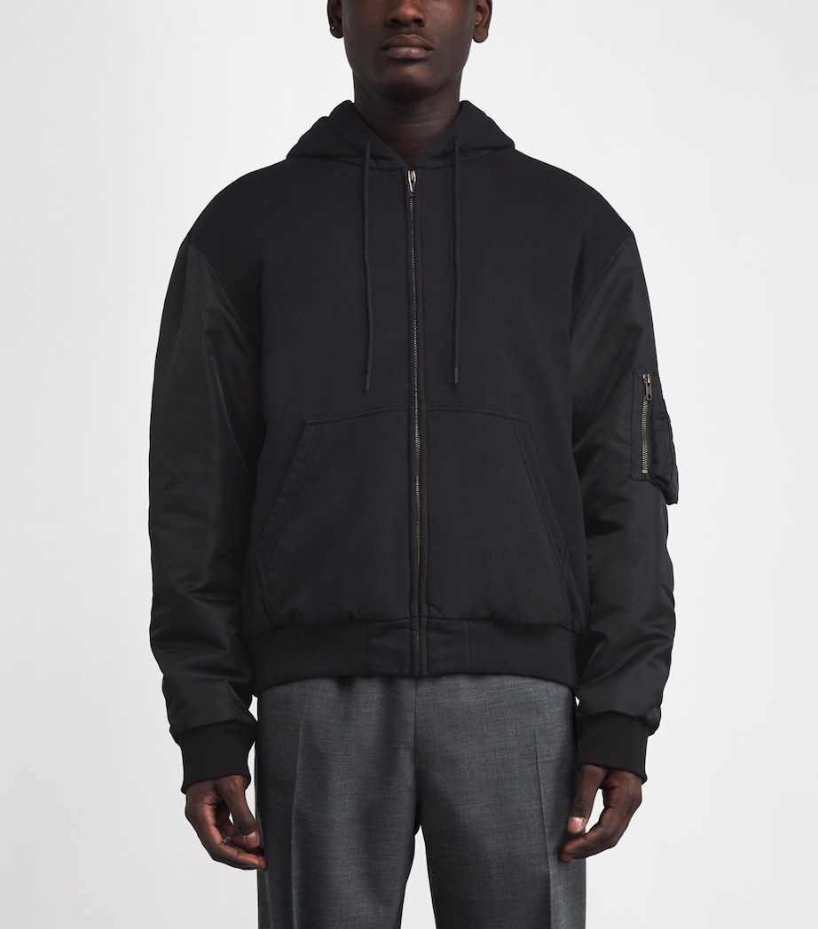 Padded Hooded Bomber Jacket 961 Image 3