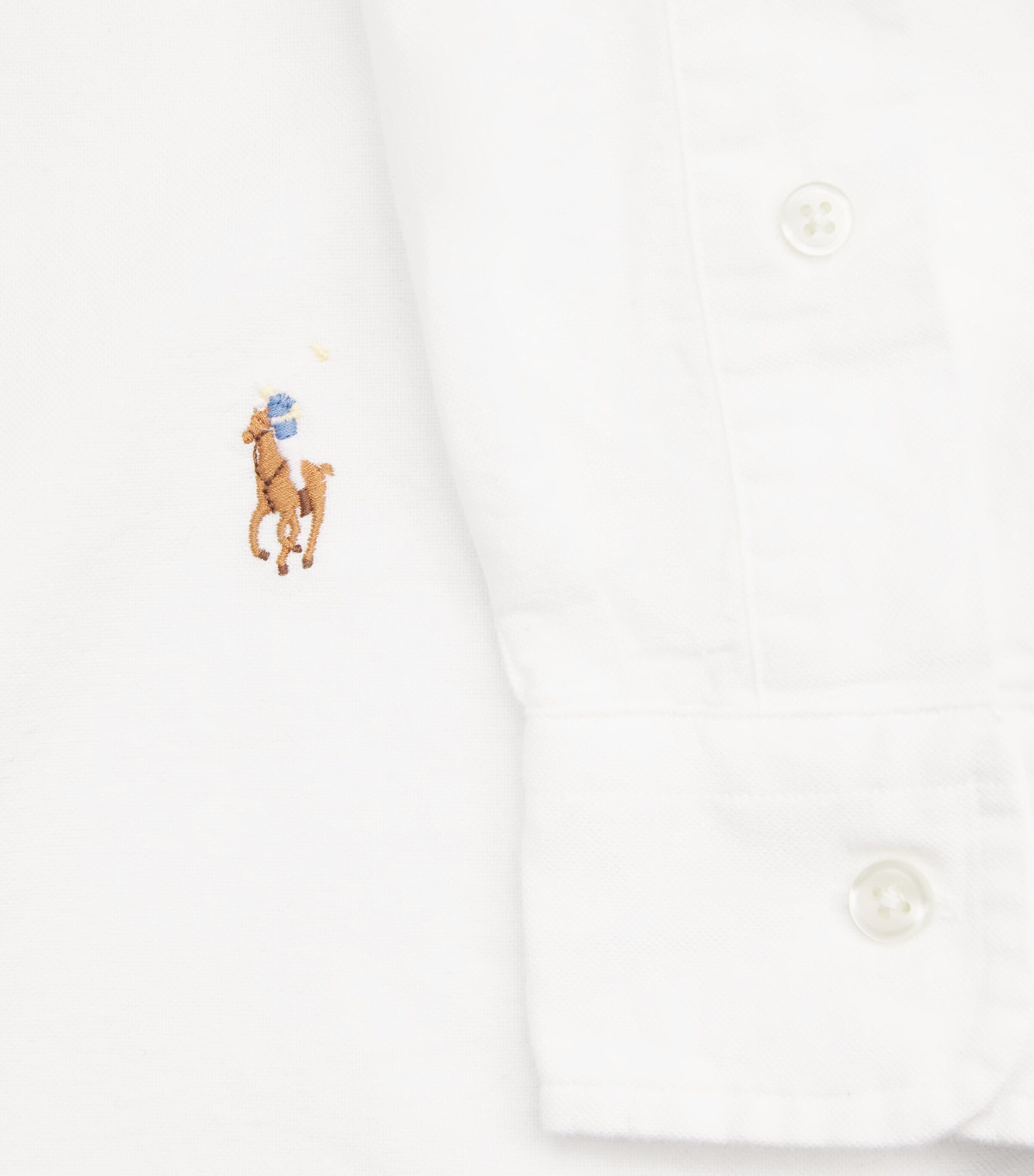 Polo Ralph Lauren Mens Custom Fit Polo Pony Oxford Shirt White Image 6