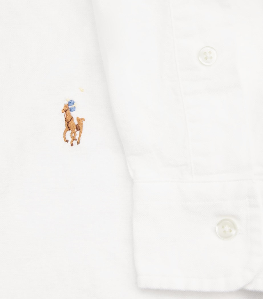 Polo Ralph Lauren Mens Custom Fit Polo Pony Oxford Shirt White Image 6
