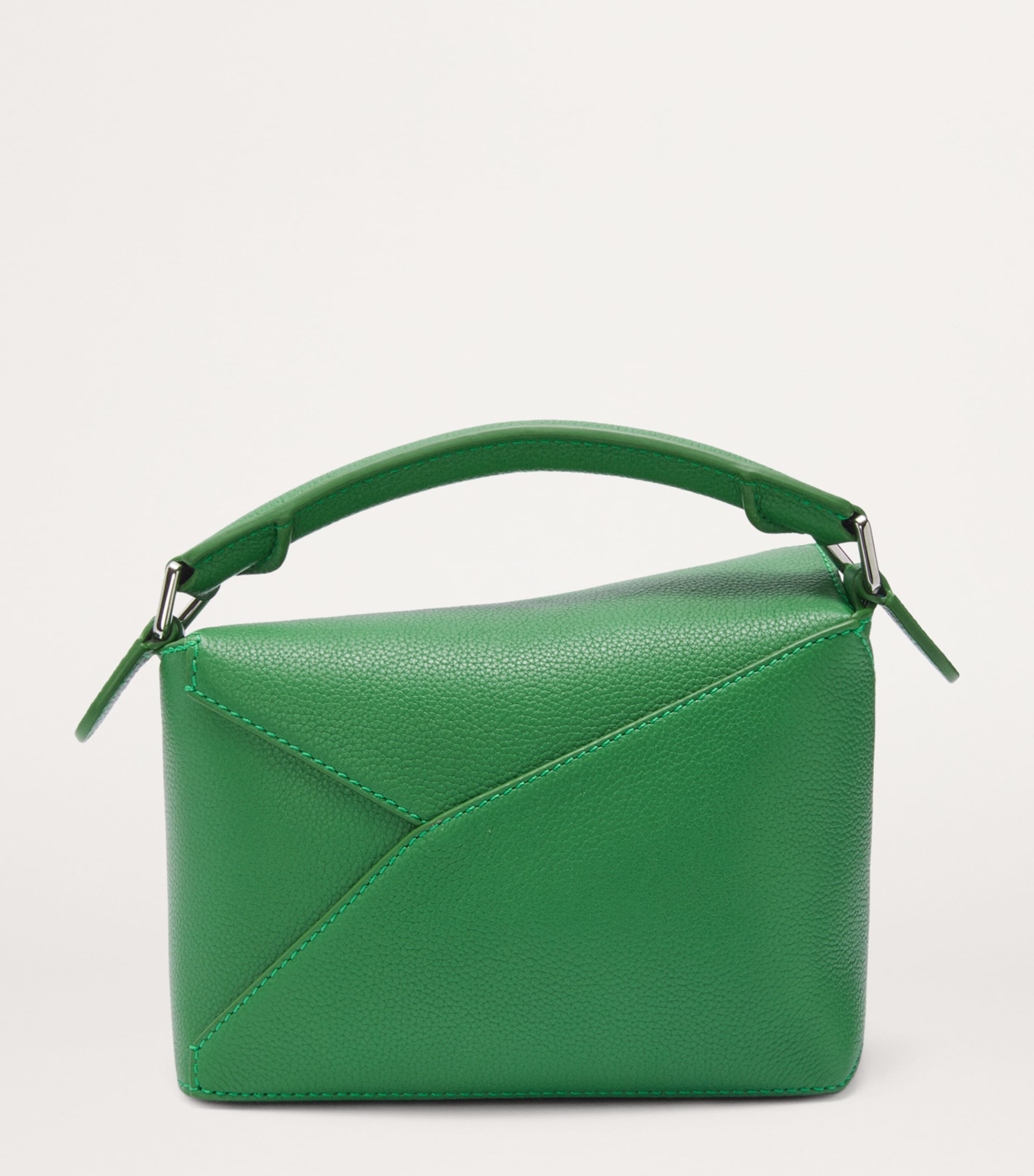Mini Leather Puzzle Edge Top-Handle Bag TROPICAL GREEN Image 2