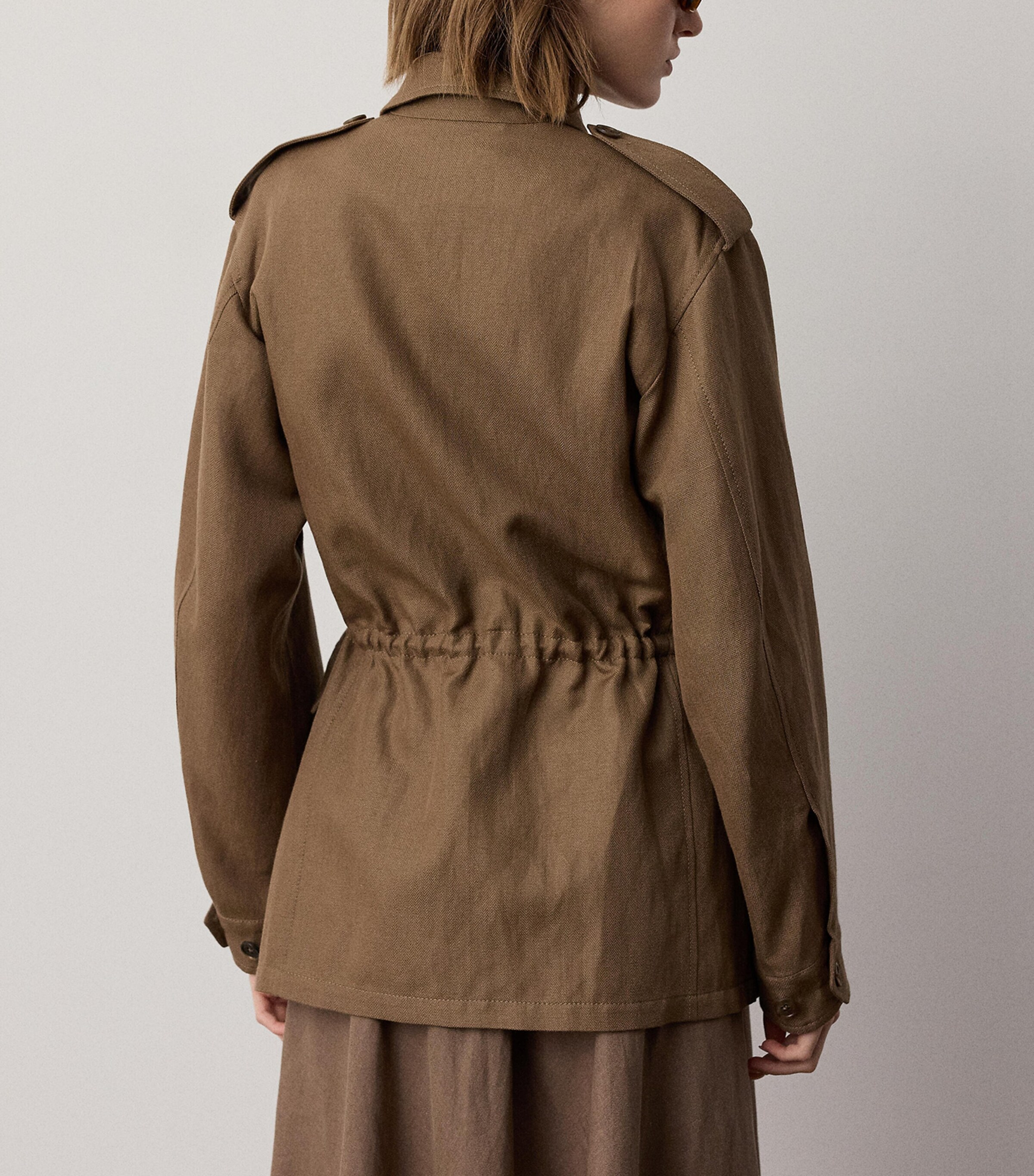Ralph Lauren Collection Womens Cashmere-Linen Milton Field Jacket Portobello Image 6