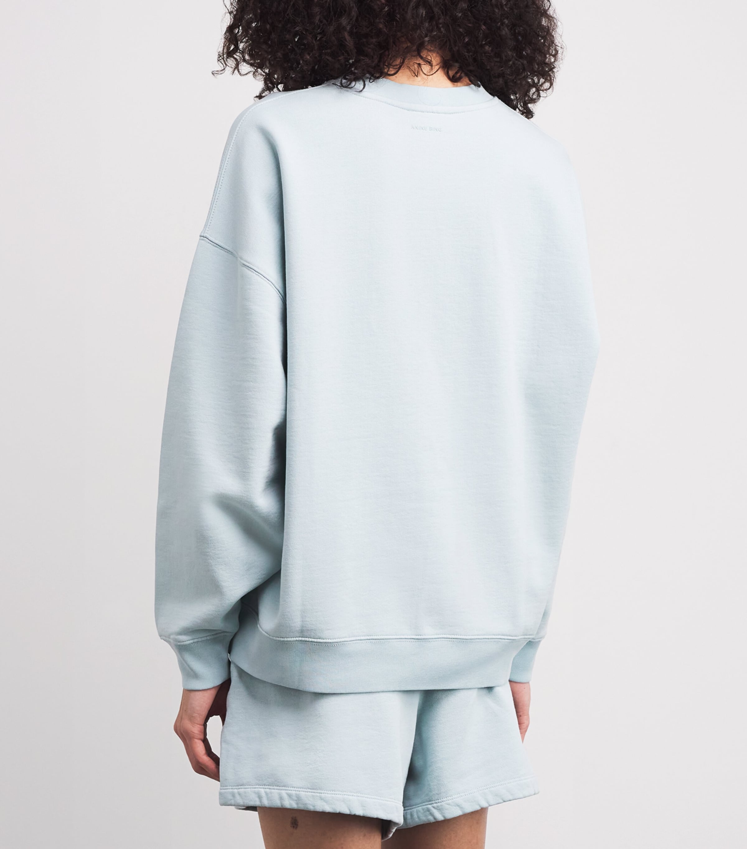 Cotton Logo Miles Sweatshirt  PALE BLUE Image 4