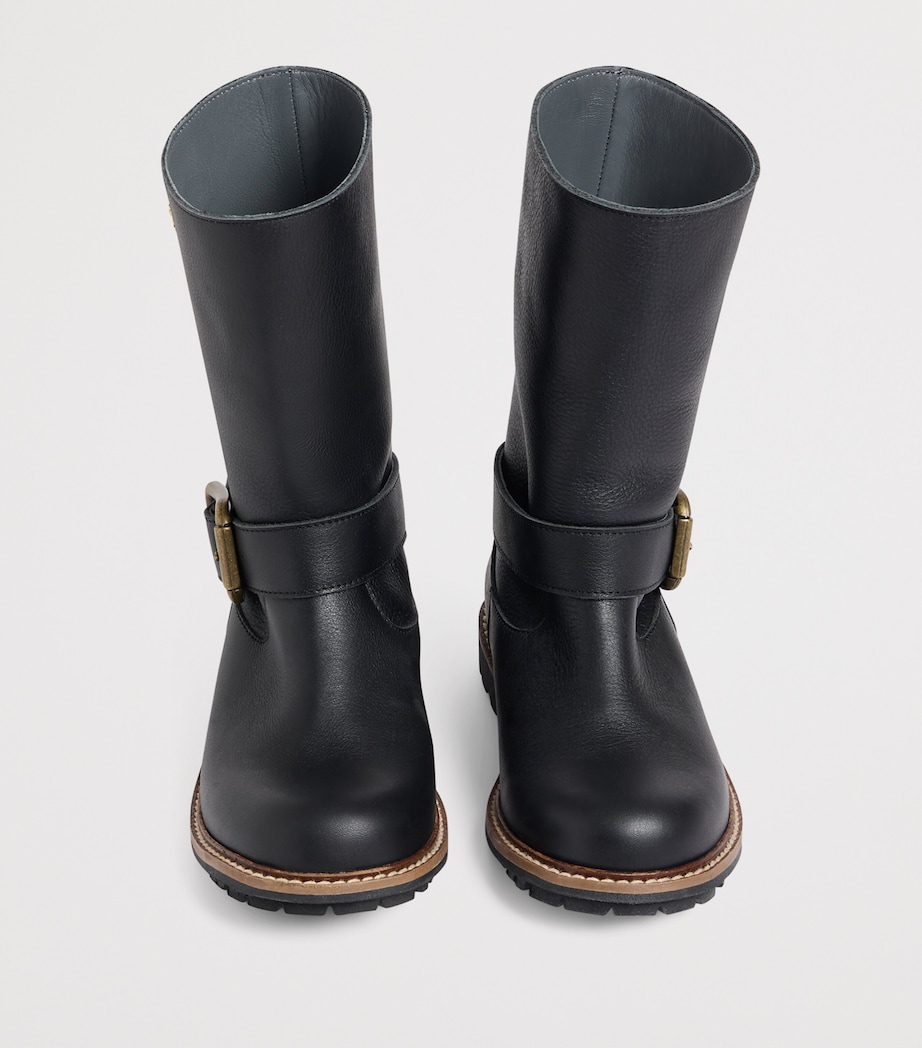 Leather Buckled Jace Boots NOIR Image 3