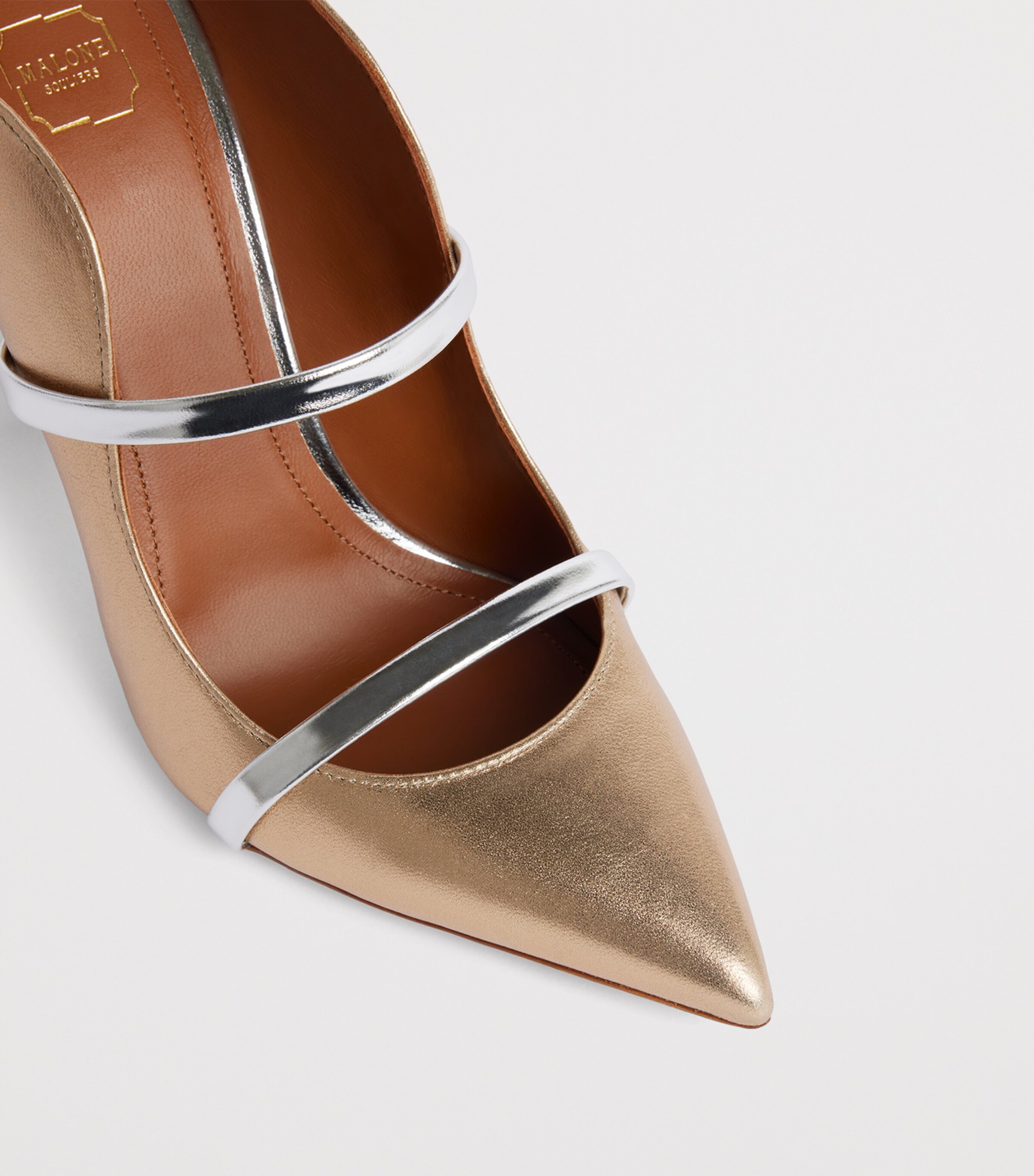 Metallic Leather Maureen Mules 100 GOLD Image 5