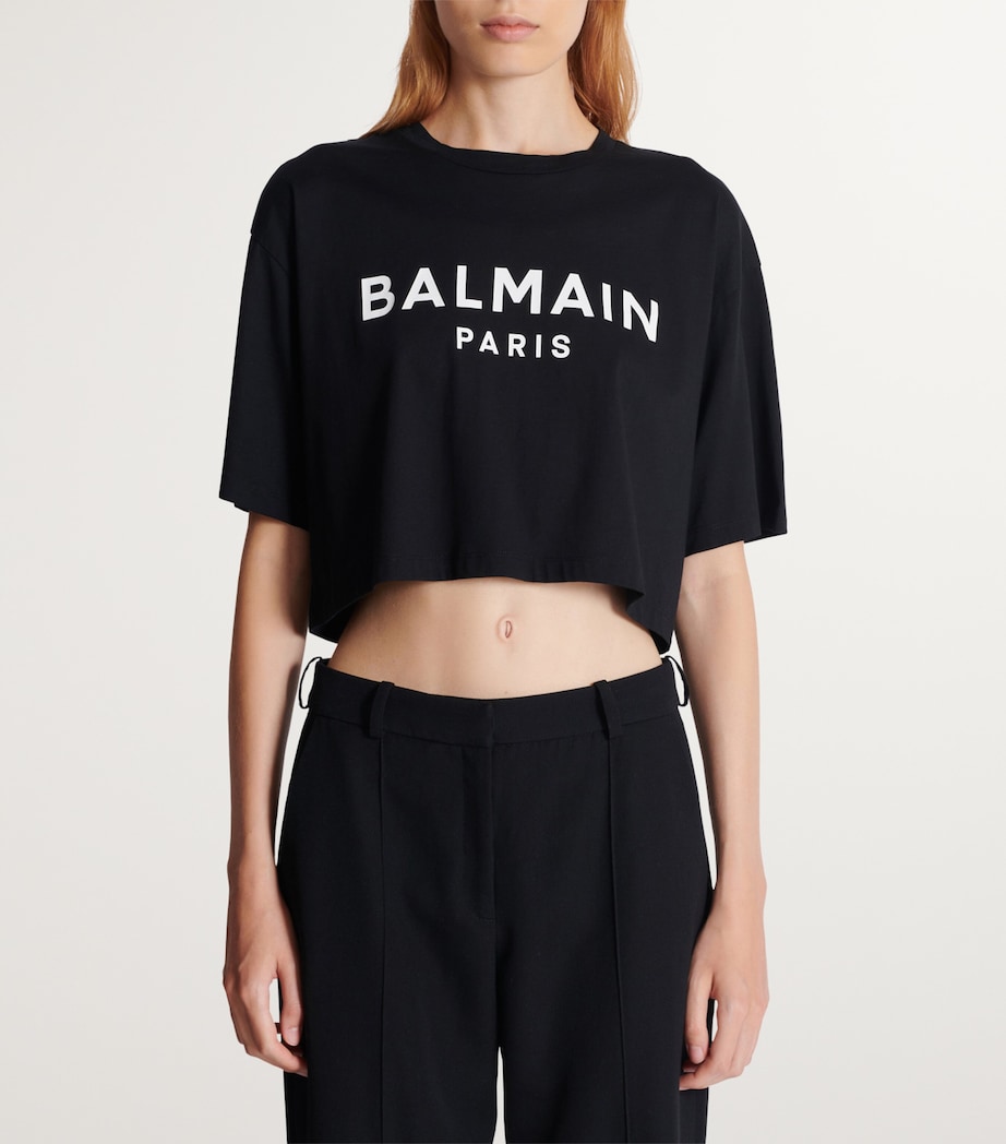 Cropped Logo T-Shirt EAB NOIR/BLANC Image 3