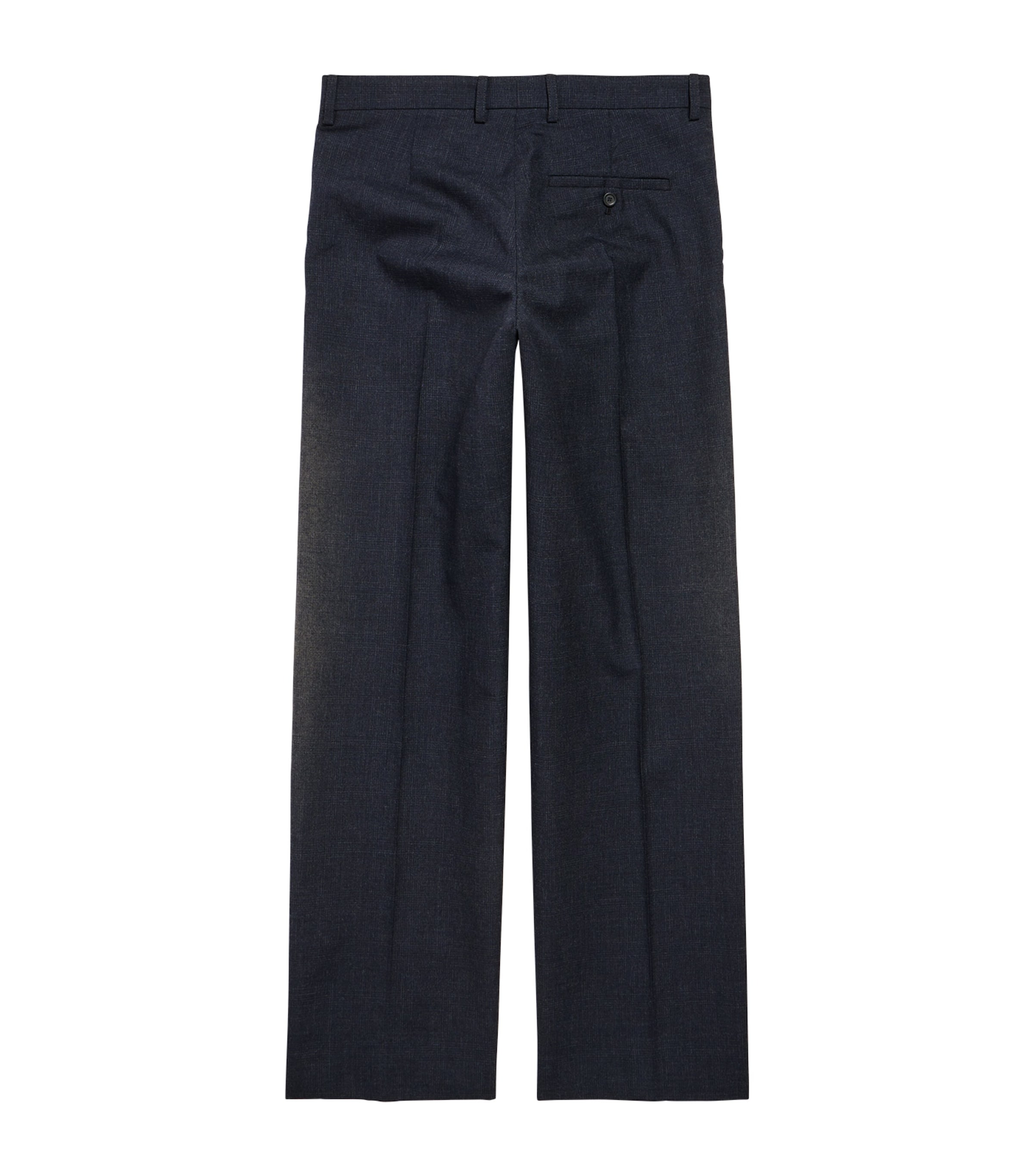 Wool Shadow Prince of Wales Wide-Leg Trousers 1140 Image 3