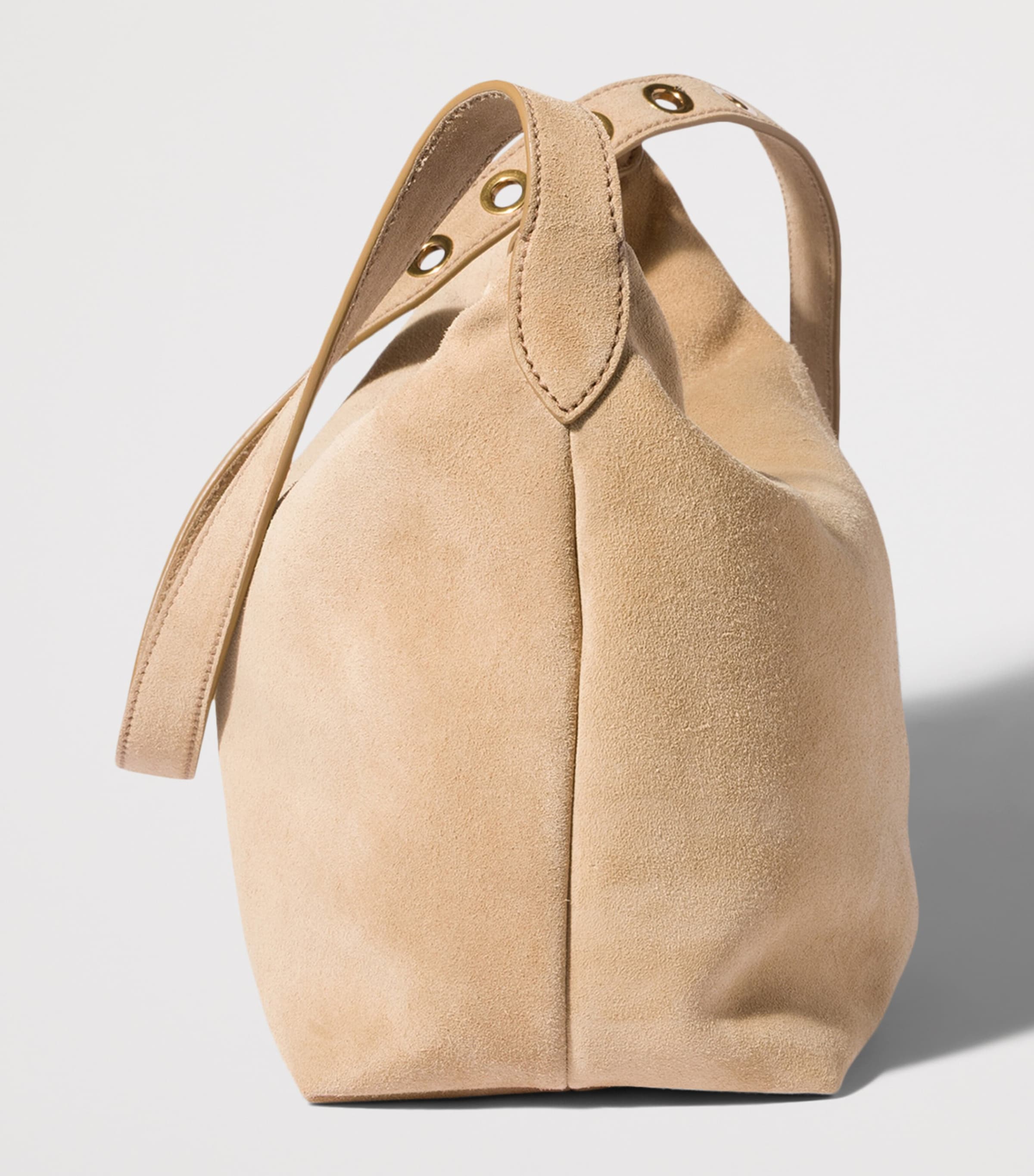 Miu Miu Medium Suede Spirit Shoulder Bag Neutral Image 6