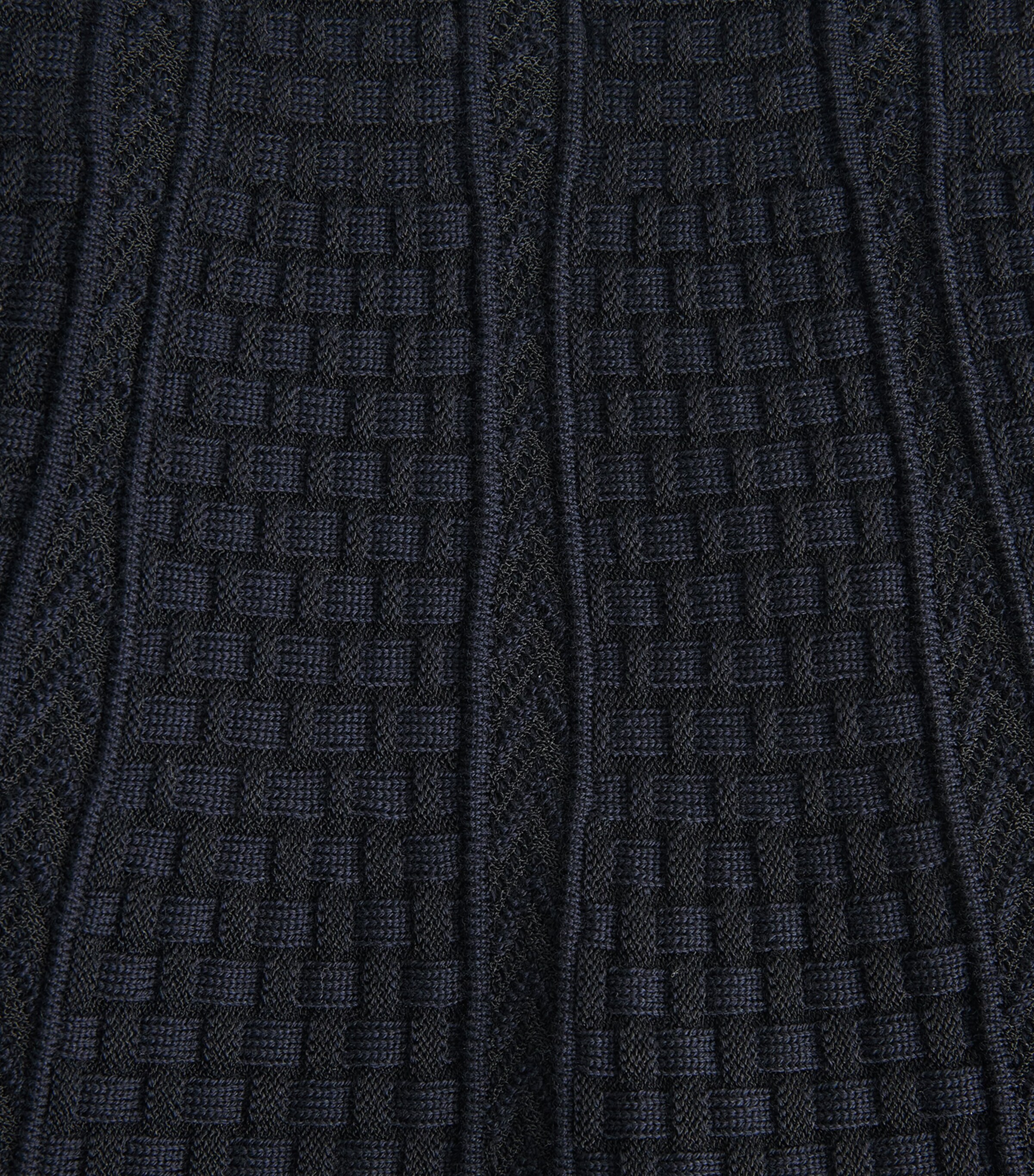 Molli Womens Virgin Wool-Blend Basket-Weave Midi Skirt Midnight Deep Black Image 6