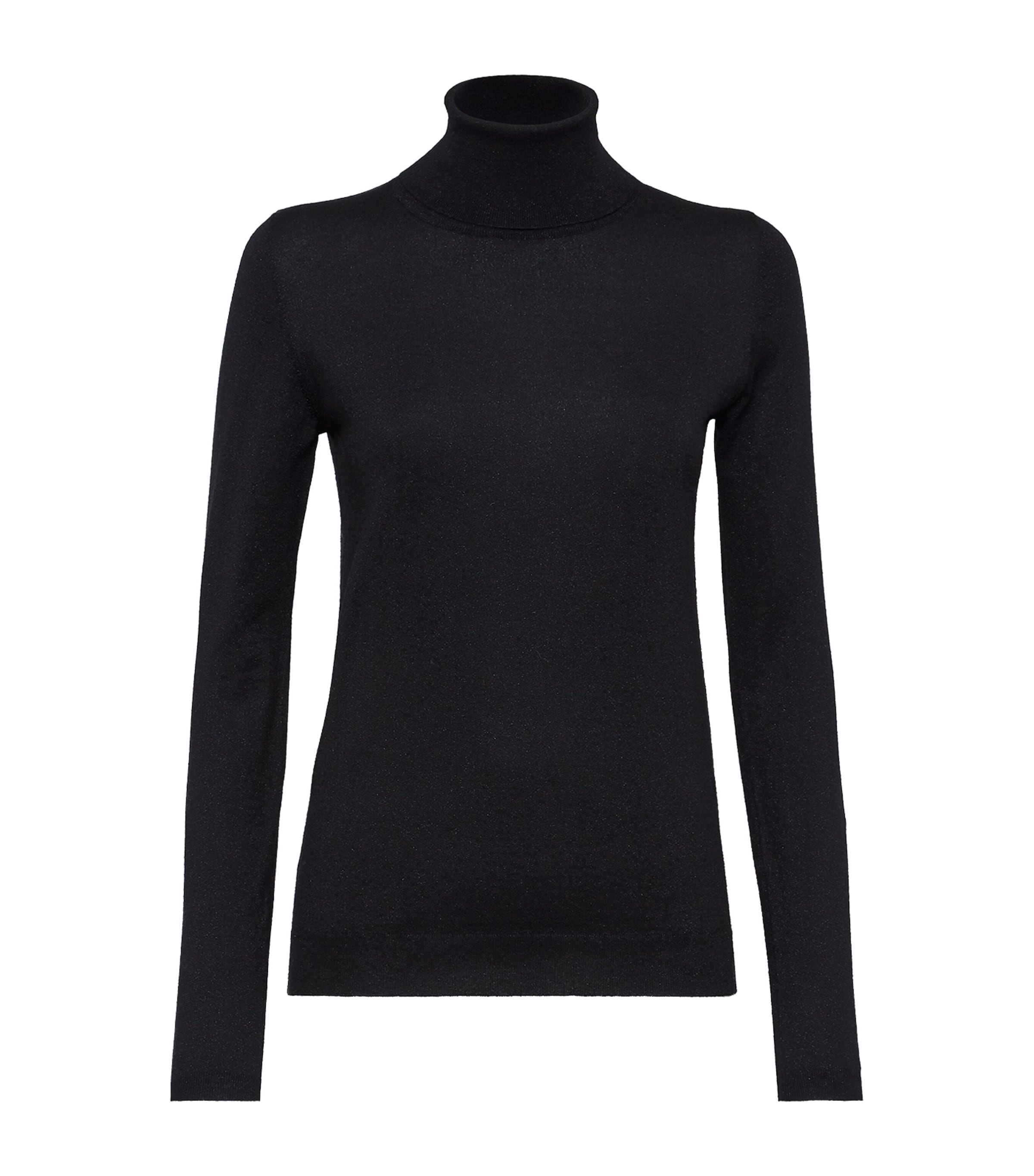 Brunello Cucinelli Cashmere-silk-blend Rollneck Sweater In Black