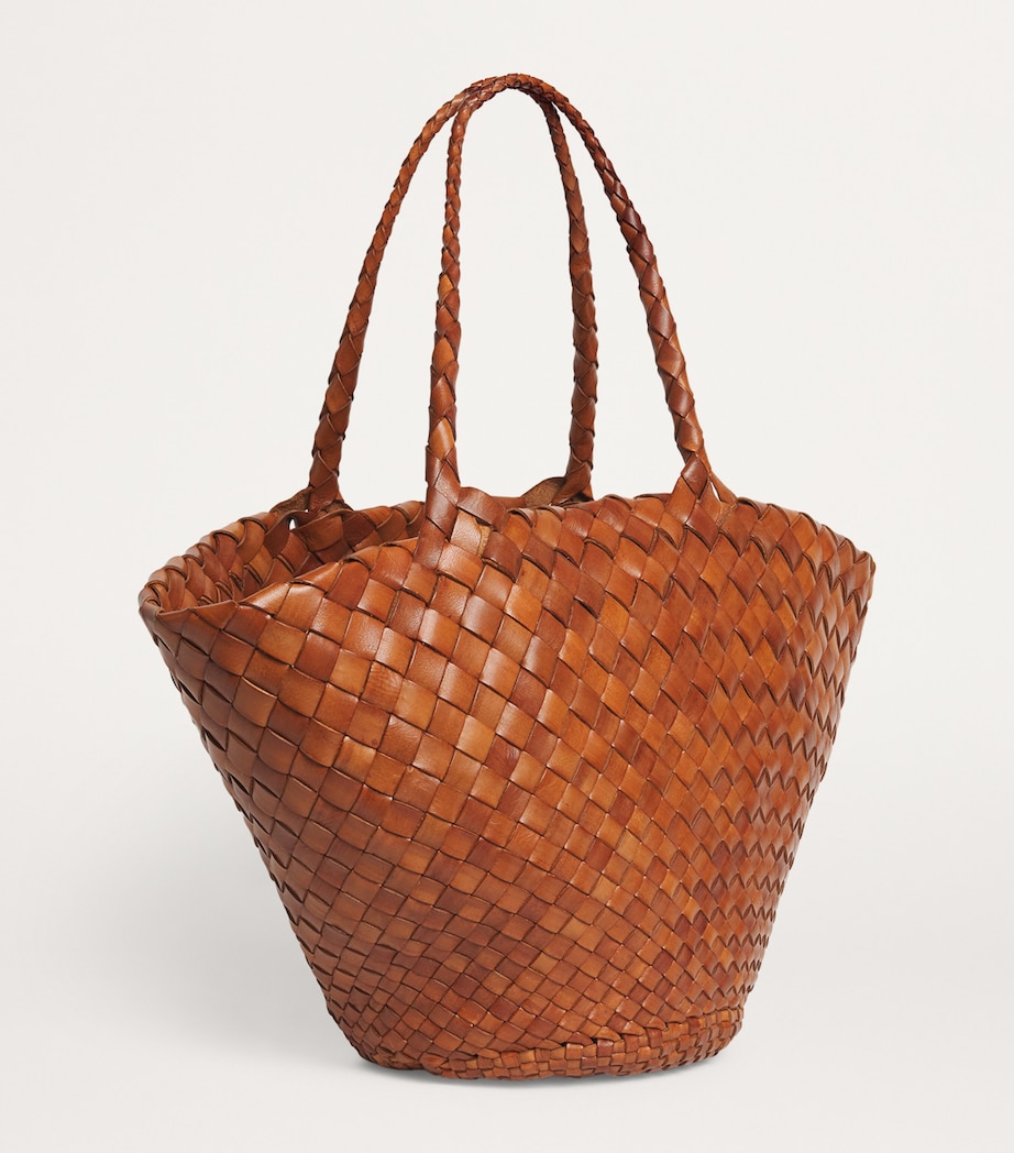 Leather Egola Tote Bag TAN Image 3