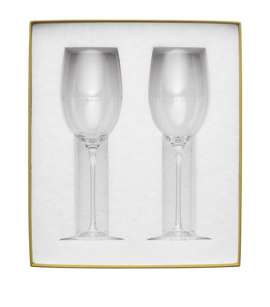 Christofle Set of 2 Perles White Wine Glasses (200ml) Image 5