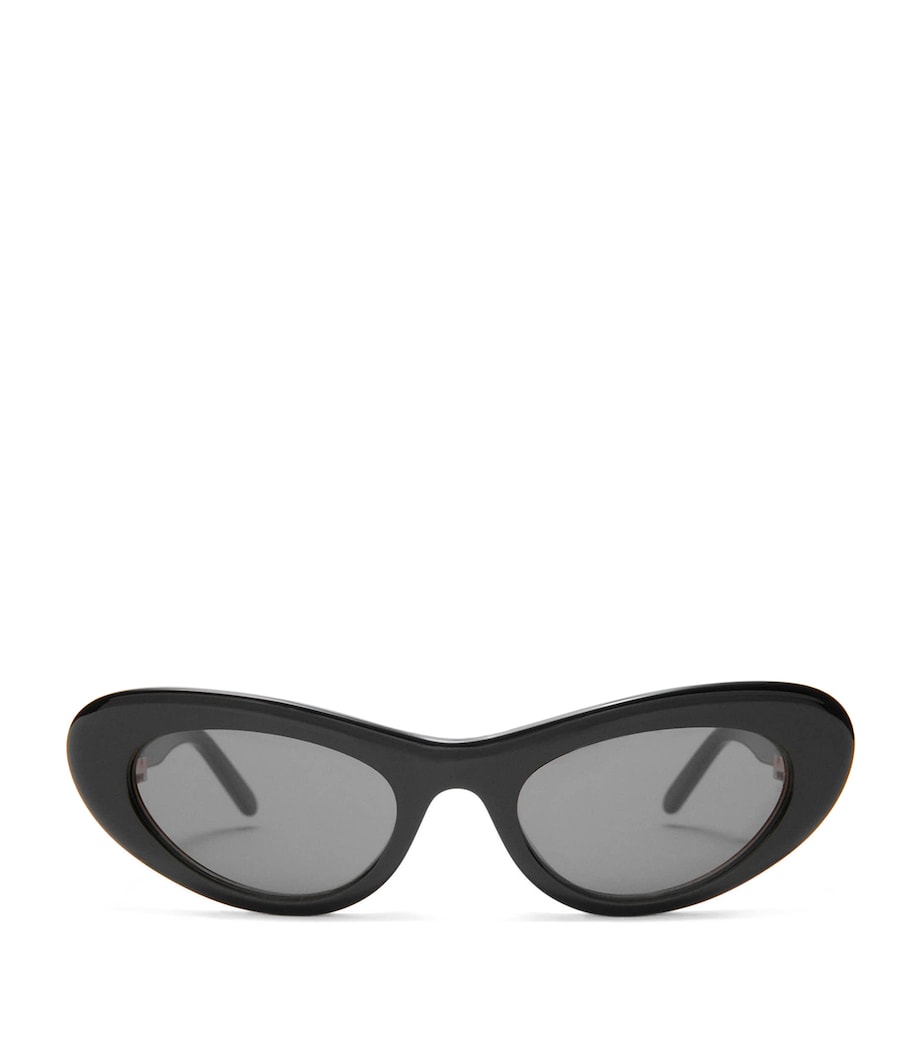 Acetate Cocktail Cat-Eye Sunglasses BLACK Image 1