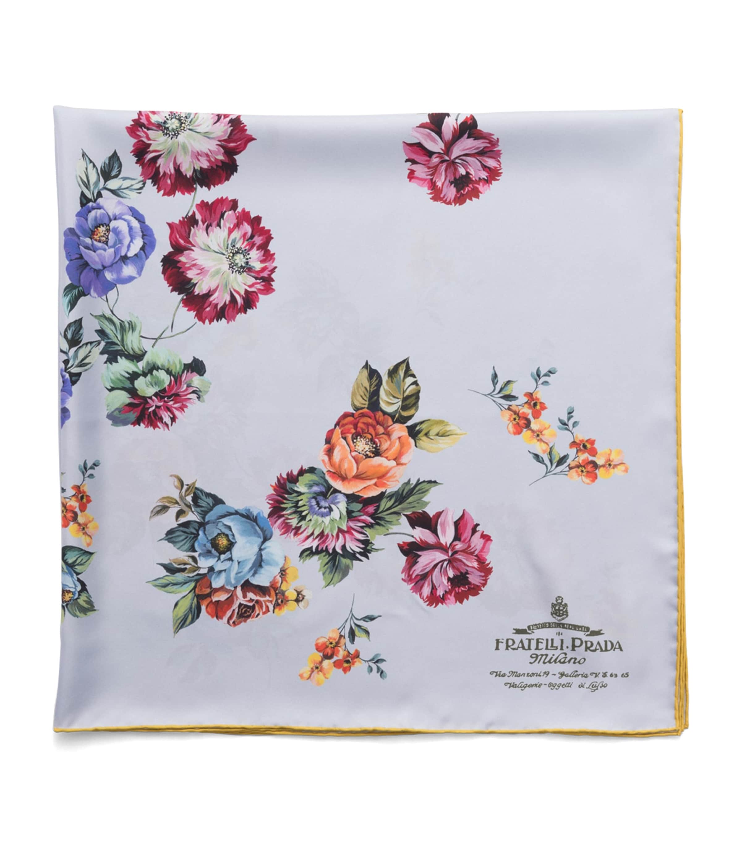 Prada Silk Gardenia Square Scarf Image 1
