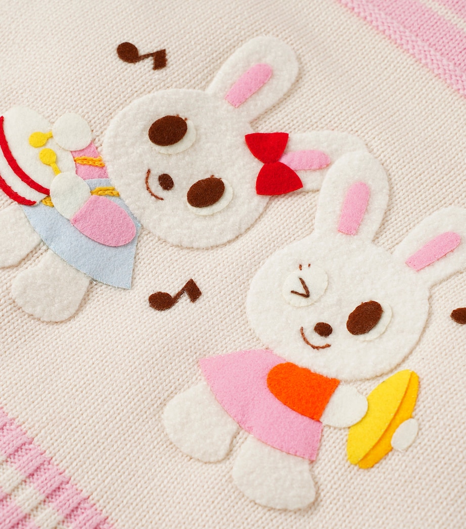 Miki House Wool-Blend Bunny Cardigan (2-5 Years) Image 5