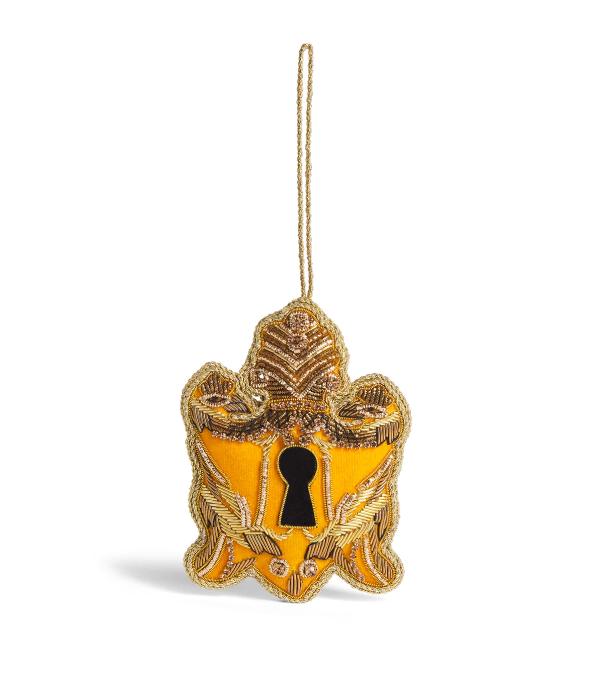 Tinker Tailor Beaded Lock Tree Decoration Vibrant Gold Image 1