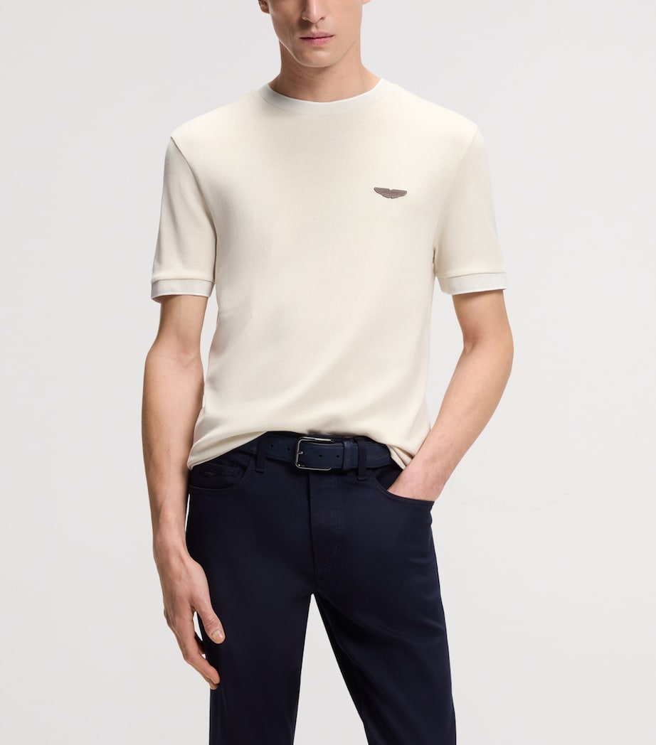 BOSS Mens x Aston Martin Cotton-Wool T-Shirt Image 2