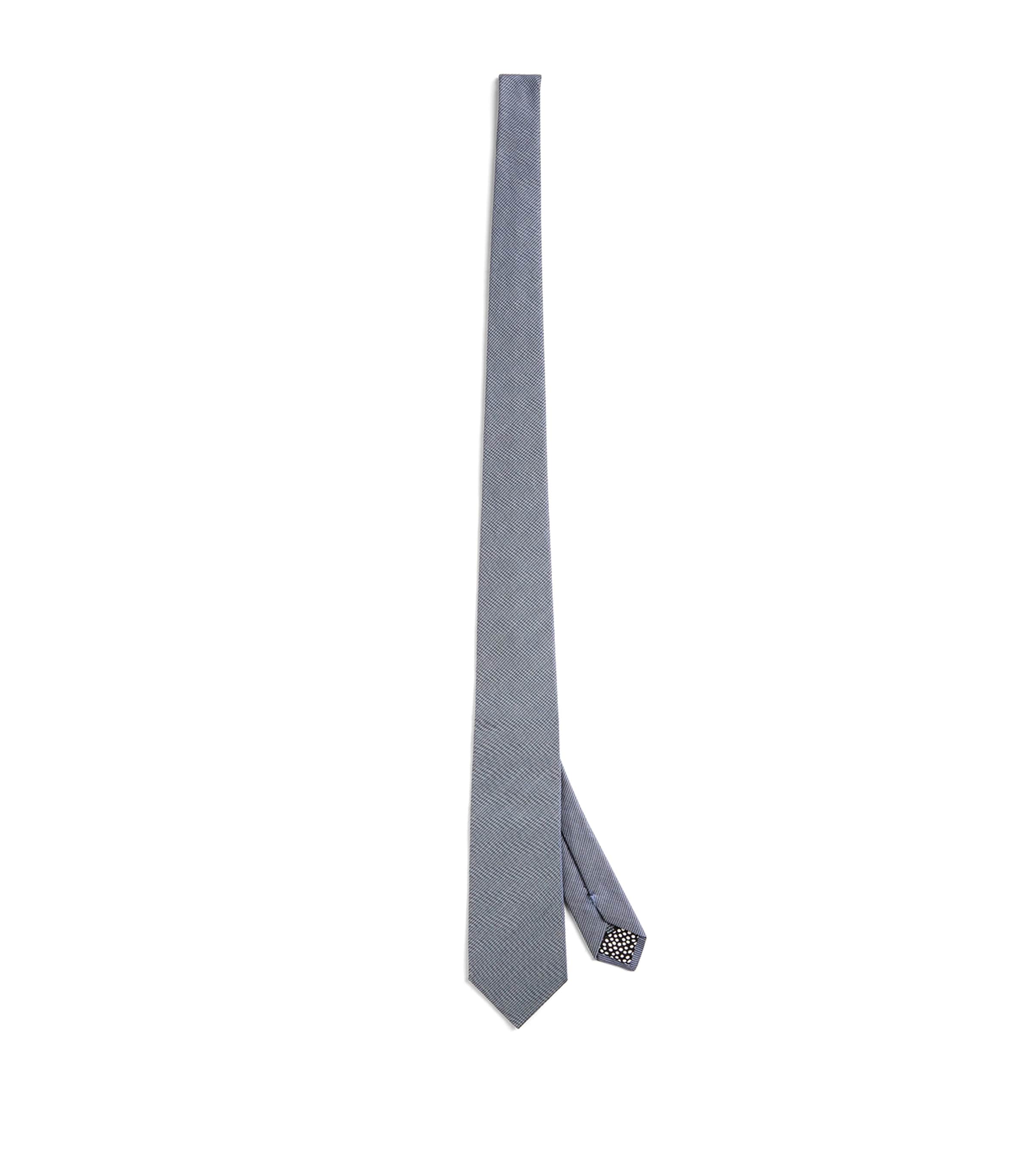 Paul Smith Cotton Striped Tie In Blue