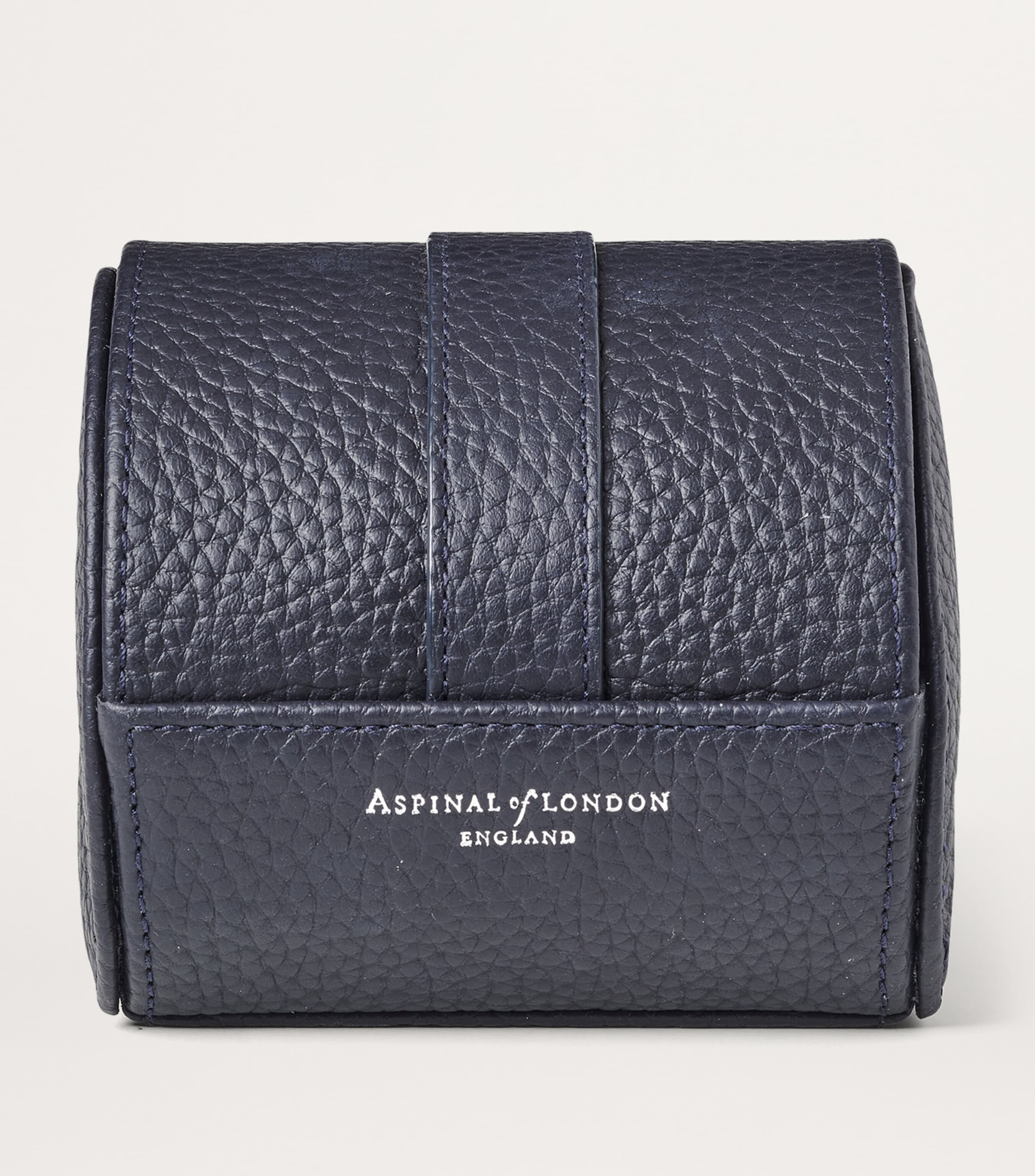 Leather Watch Roll NAVY Image 3