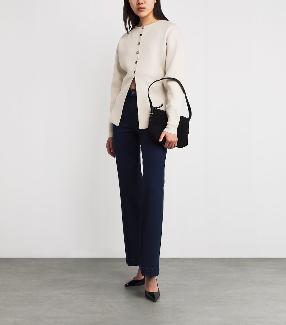 Button-Up Longline Cardigan LIGHT TAUPE Image 2