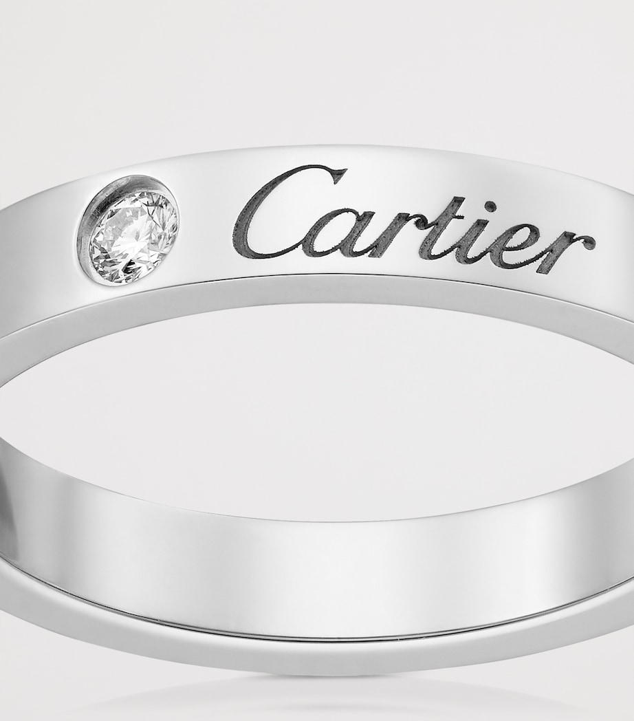 Cartier Platinum and Diamond C de Cartier Wedding Ring Image 5