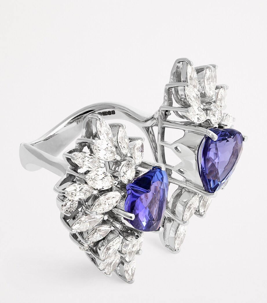 Yeprem White Gold, Diamond and Tanzanite Reign Supreme Ring White Gold Image 4