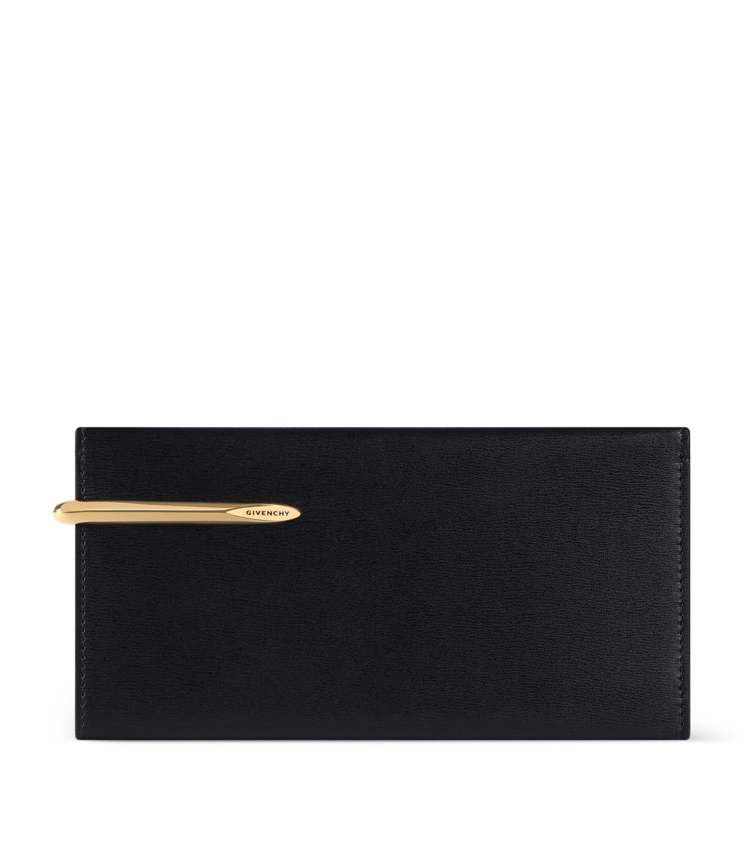 Leather Pinch Wallet BLACK Image 1